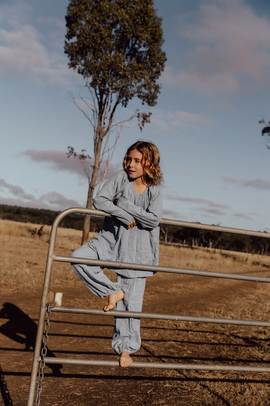Sloucho Pant in Chambray Blue