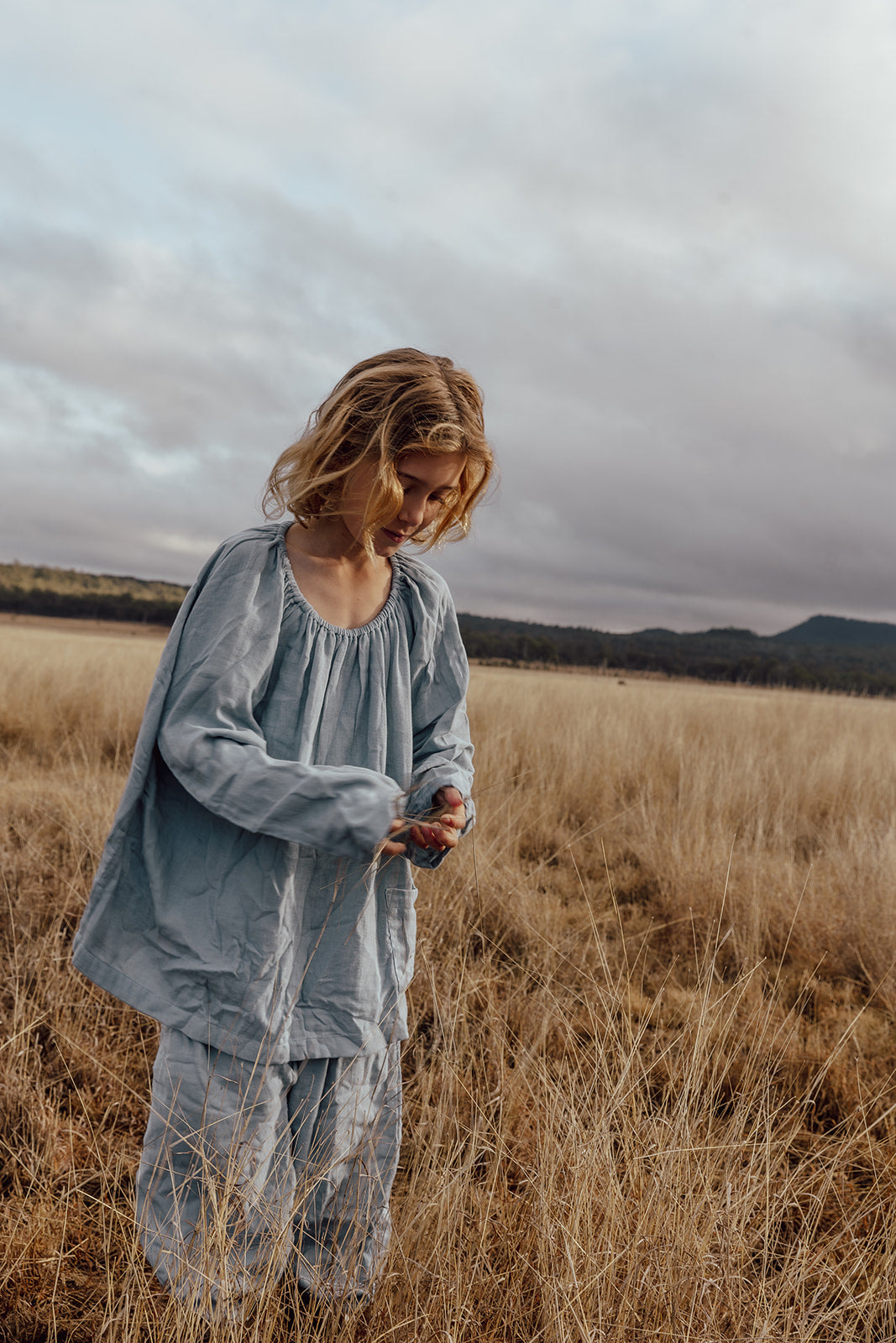 Sloucho Pant in Chambray Blue