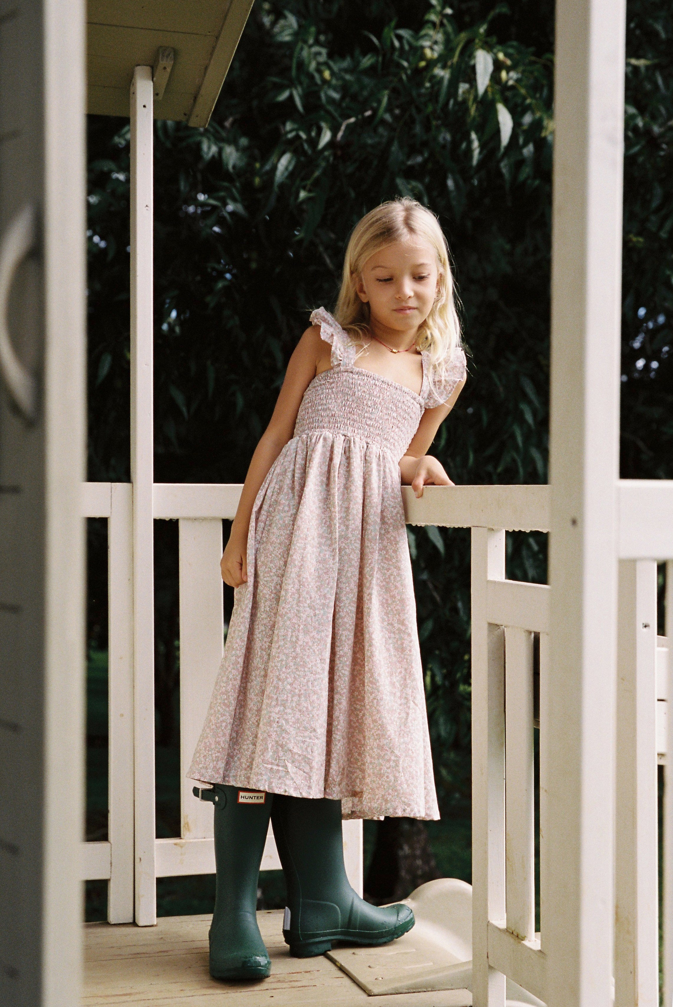 Bonnie Dress in Babychino Mini Flowers - printebebe.com