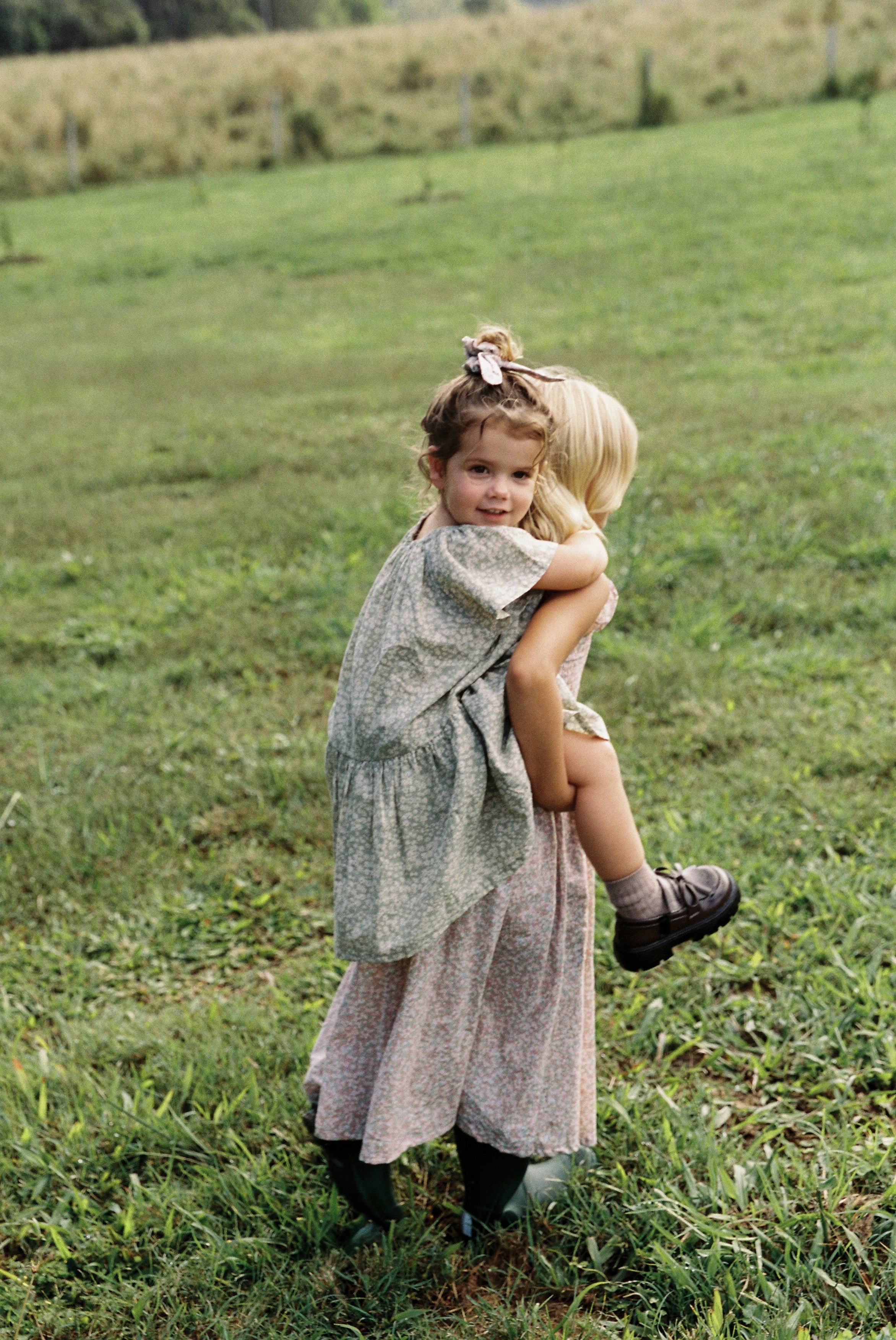 Flutter Dress in Sage Butterflies