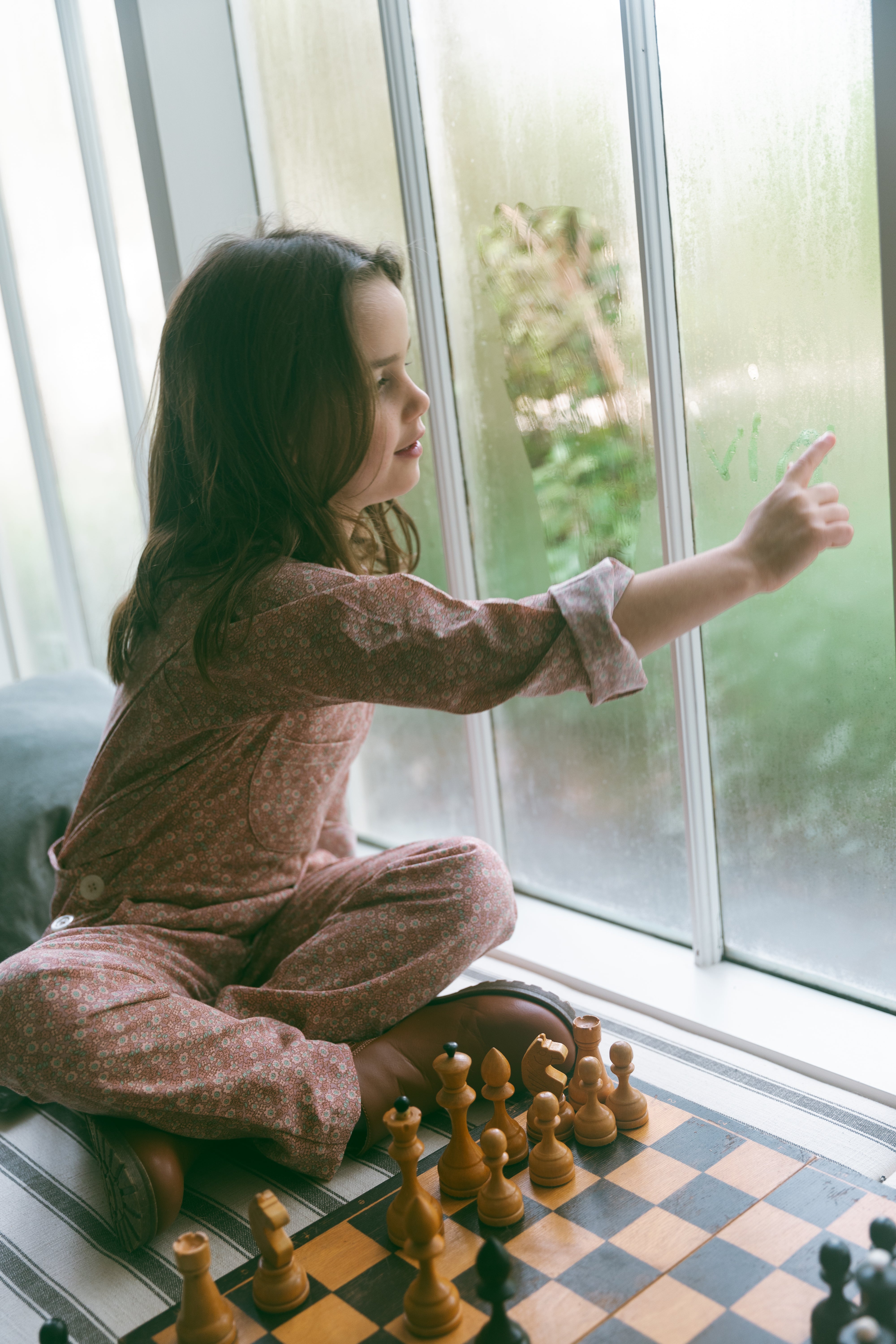 Landgirl Dungarees in Blush March Flower Twill