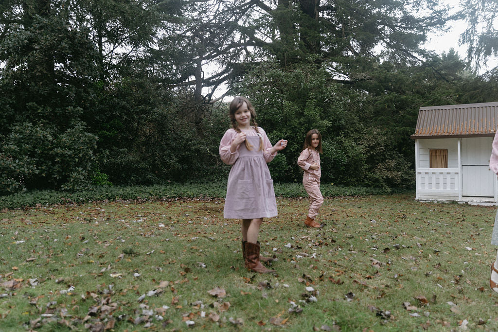 Holiday Dress in Heather Corduroy - printebebe.com