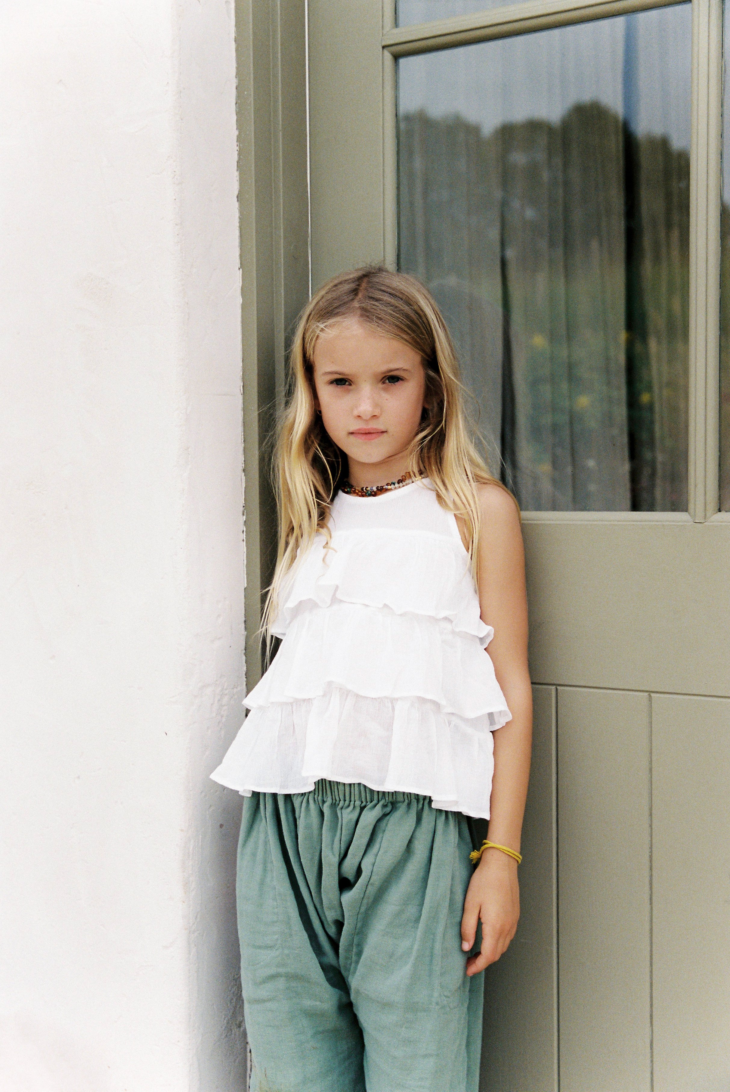 Frill Top in Pearl - printebebe.com