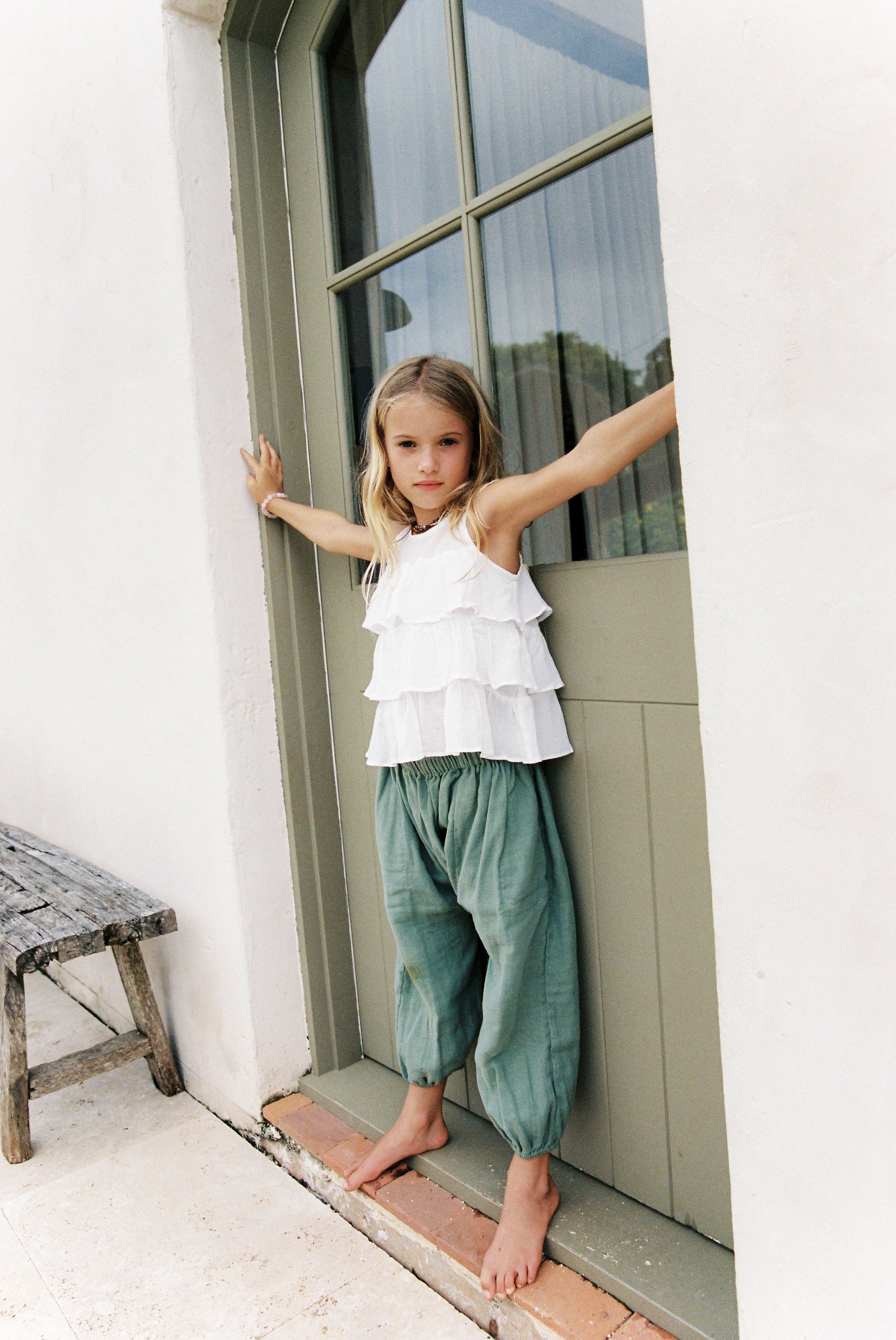 Sloucho Pant in Moss