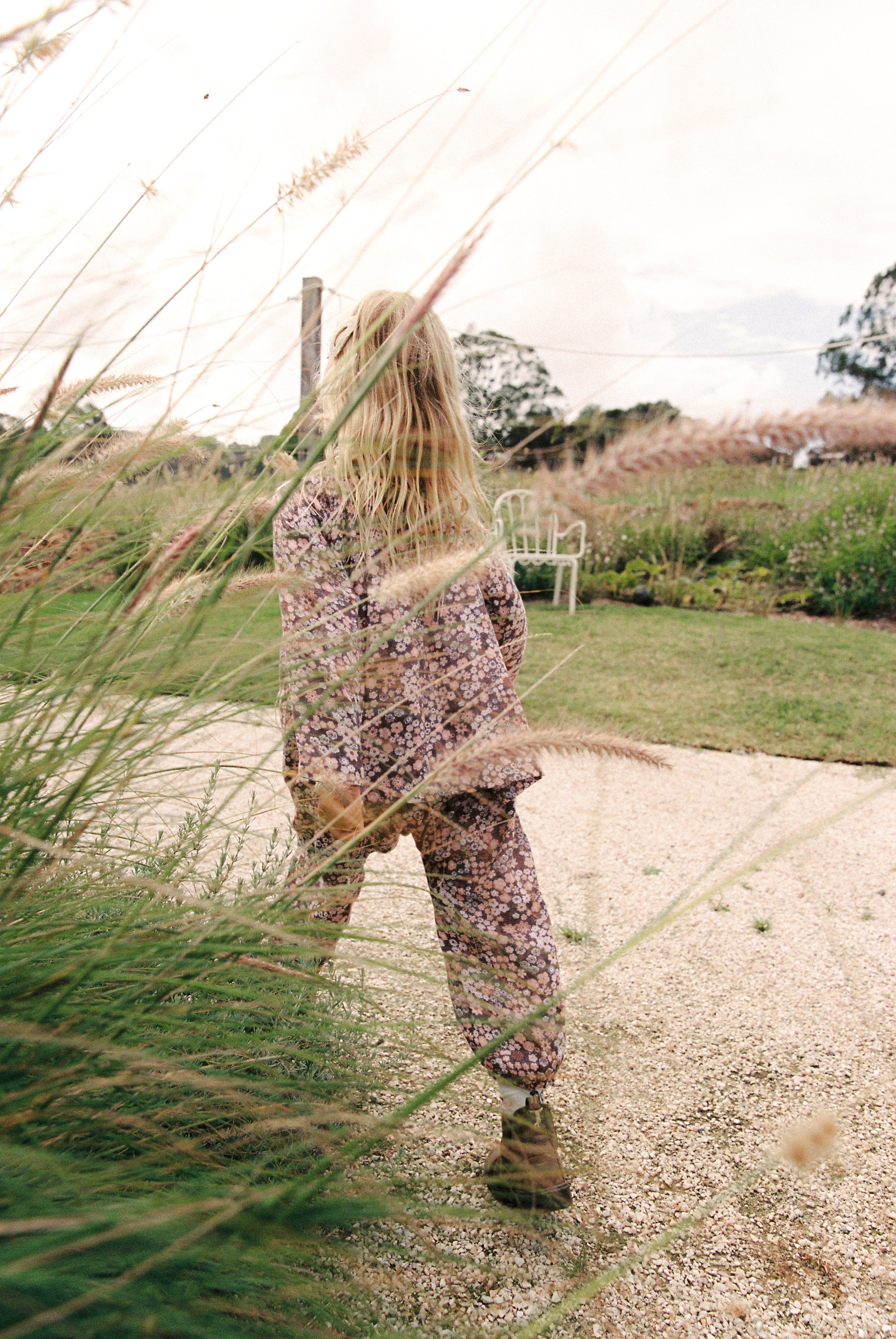 Sloucho Pant in Burgundy Japan Flower