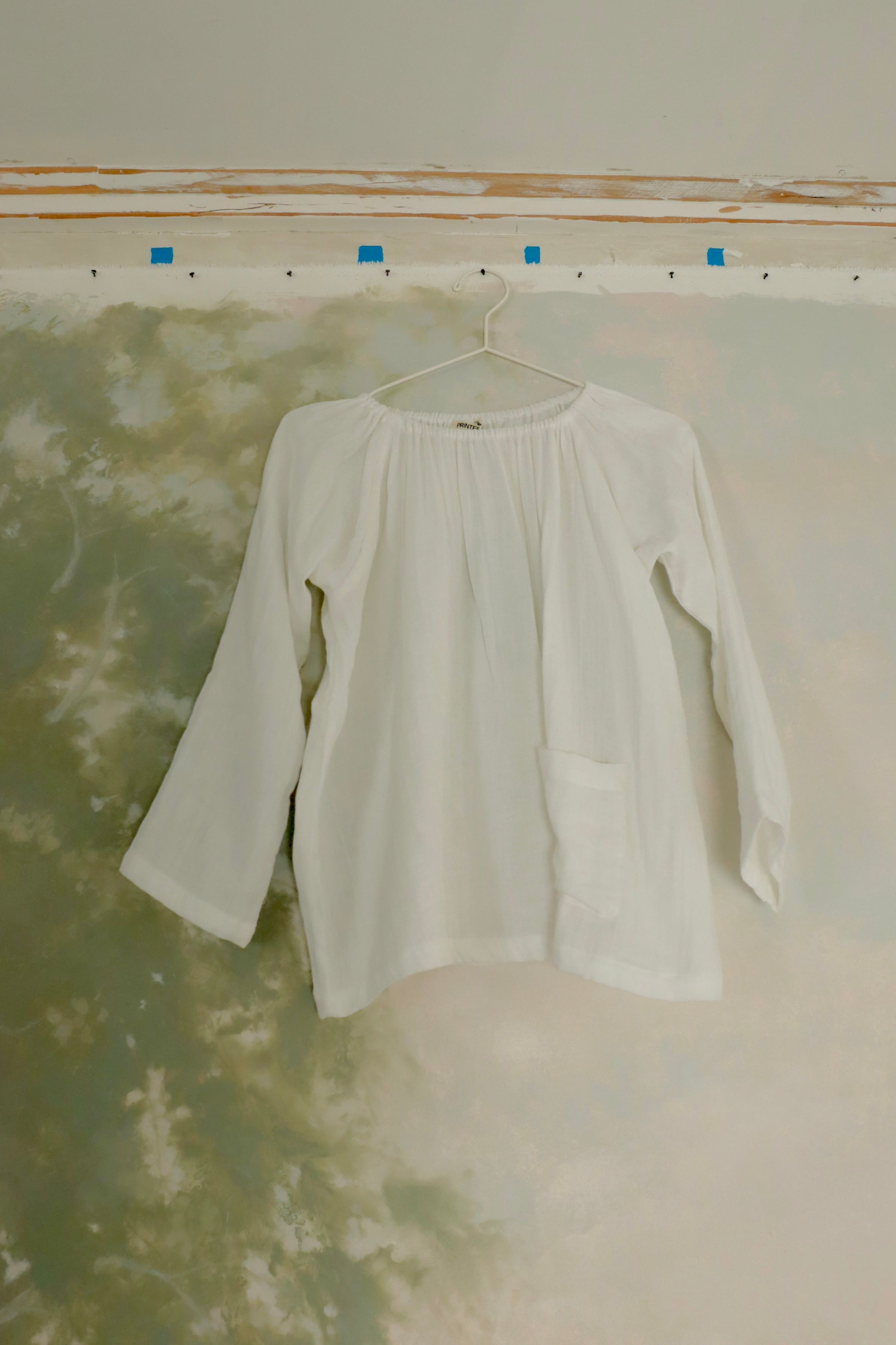 Pocket Smock in Marshmallow - printebebe.com