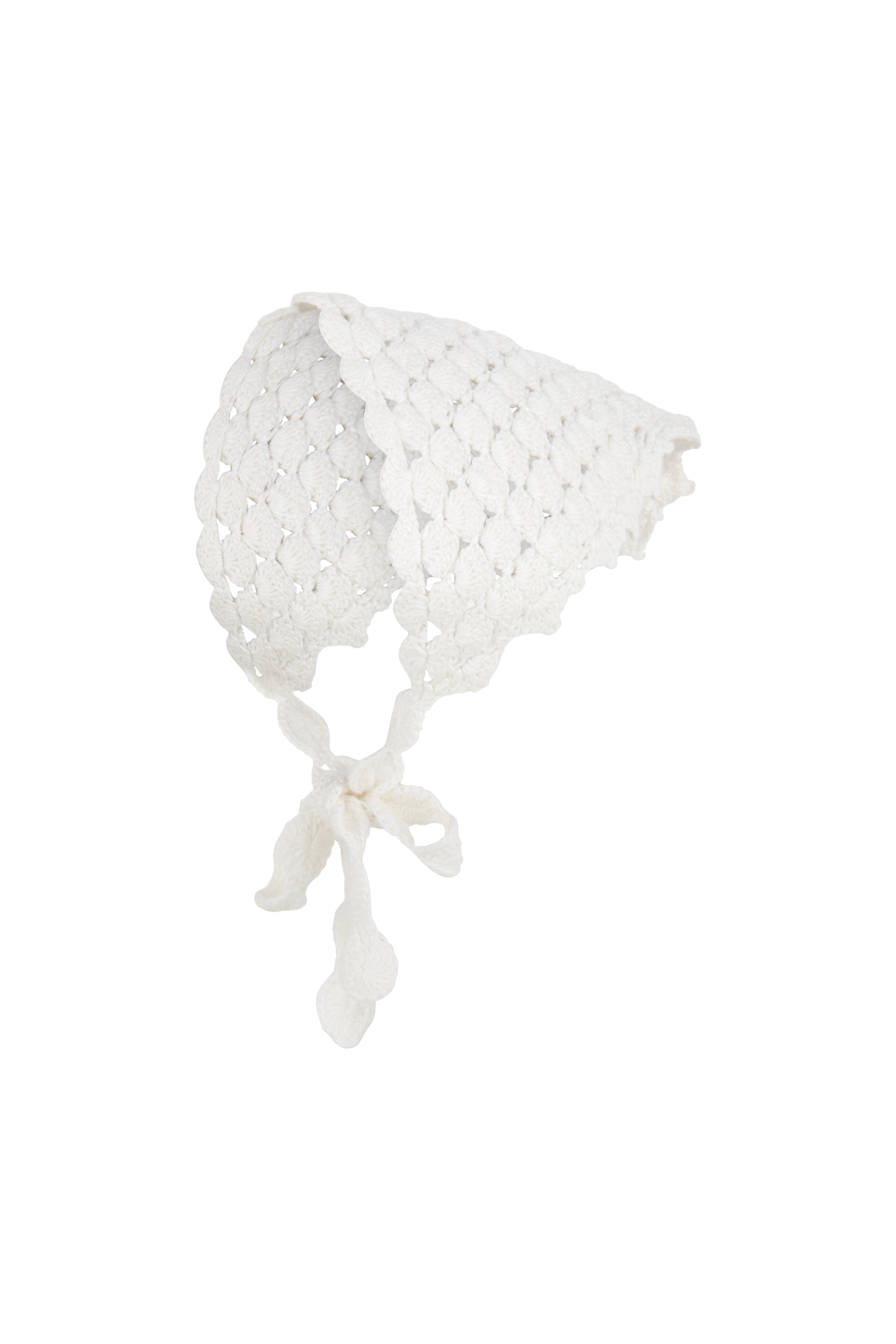 Hastings Head Scarf in Shell Crochet