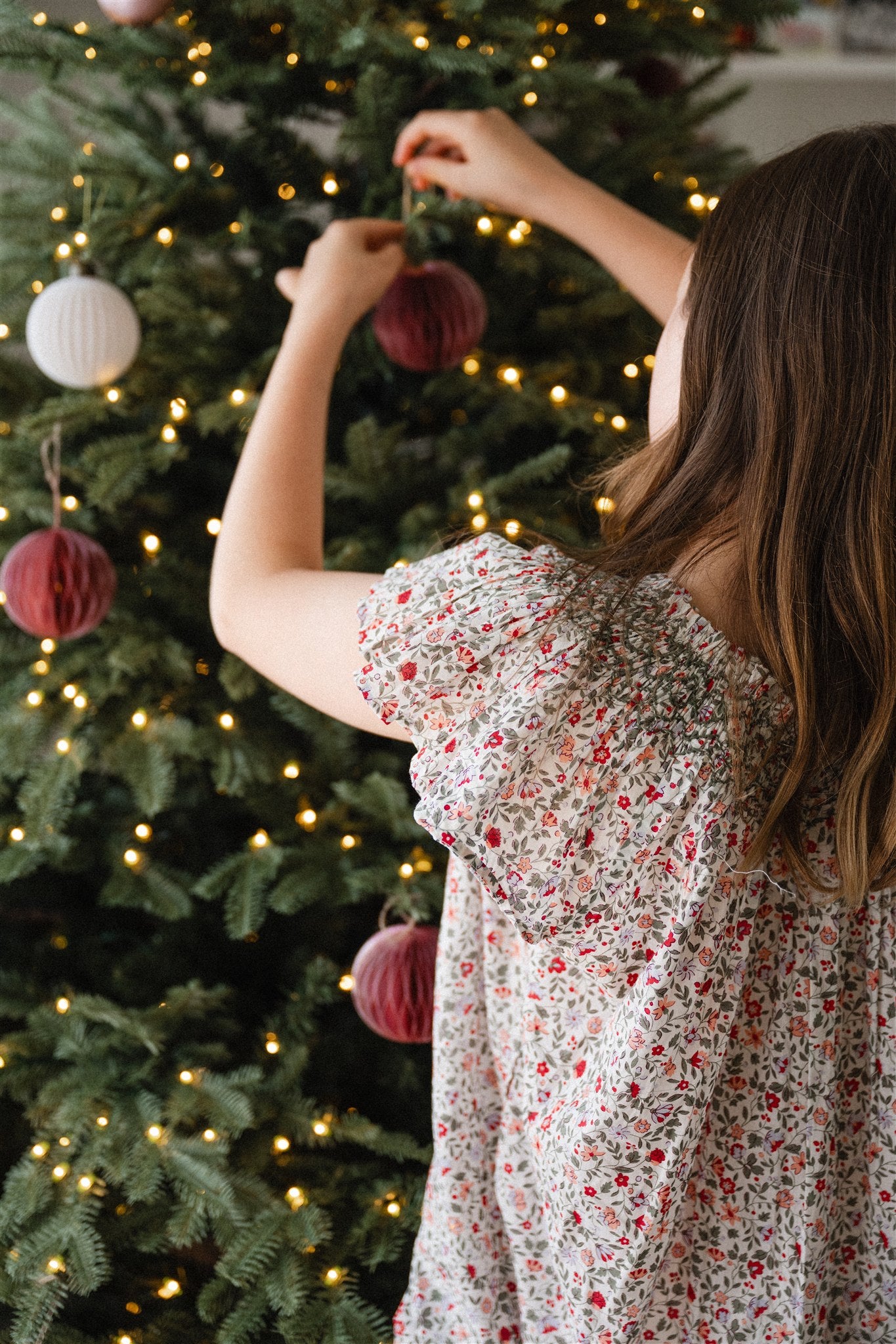 Clara Dress in Berry Meadow Ditsy