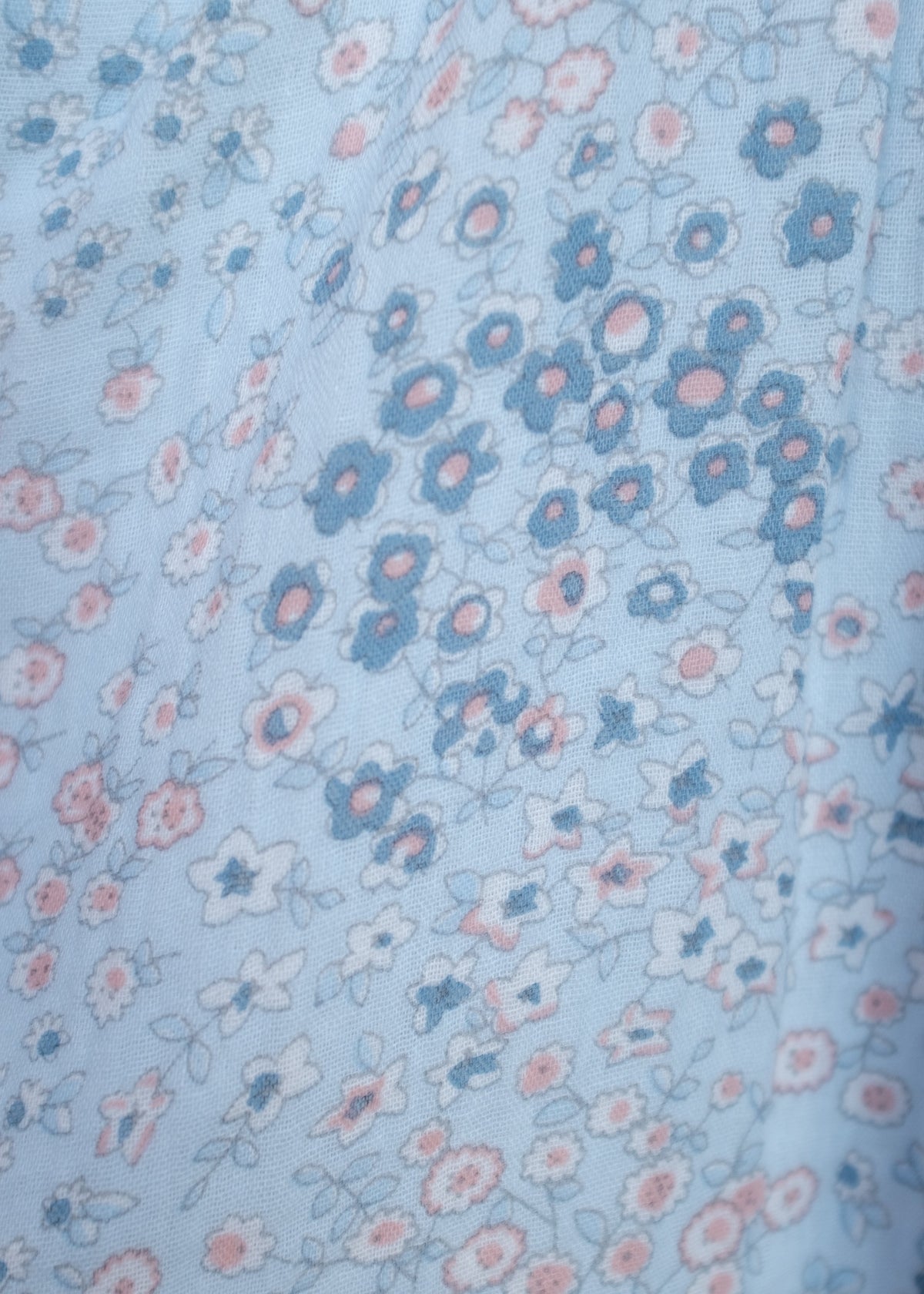 Pocket Smock Top with Pocket in Baby Blue Vintage Flower - printebebe.com