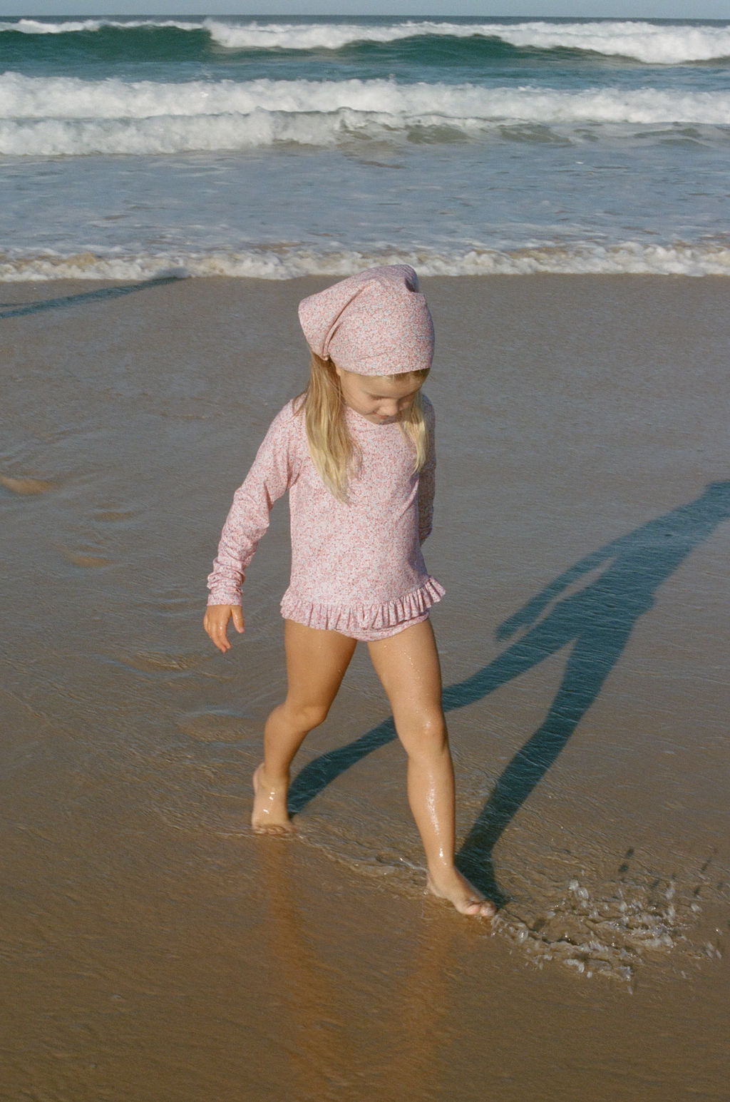 Head Scarf in Rosewater Mini Flower