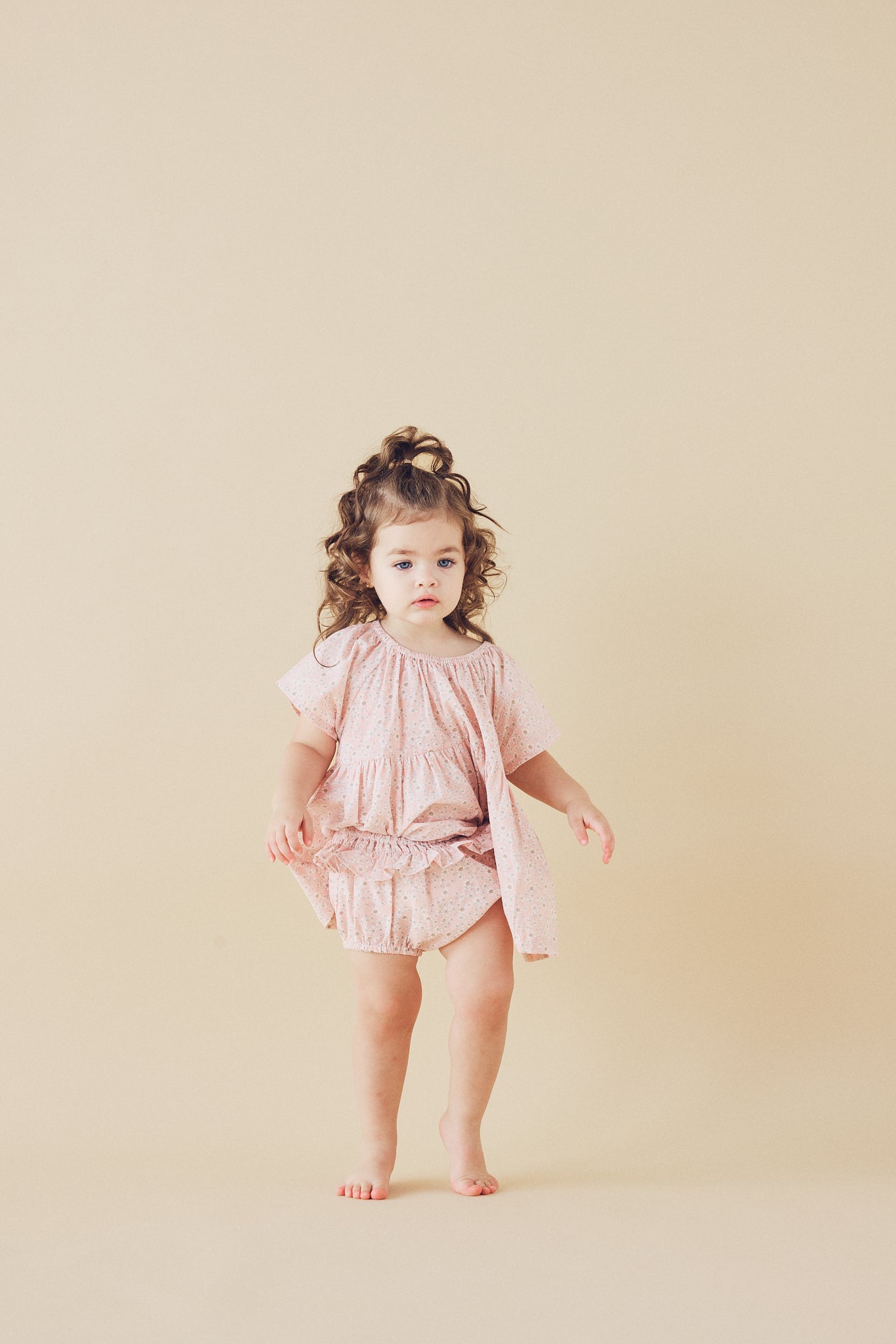 Frill Bloomers in Pretty Pink Wildflowers - printebebe.com