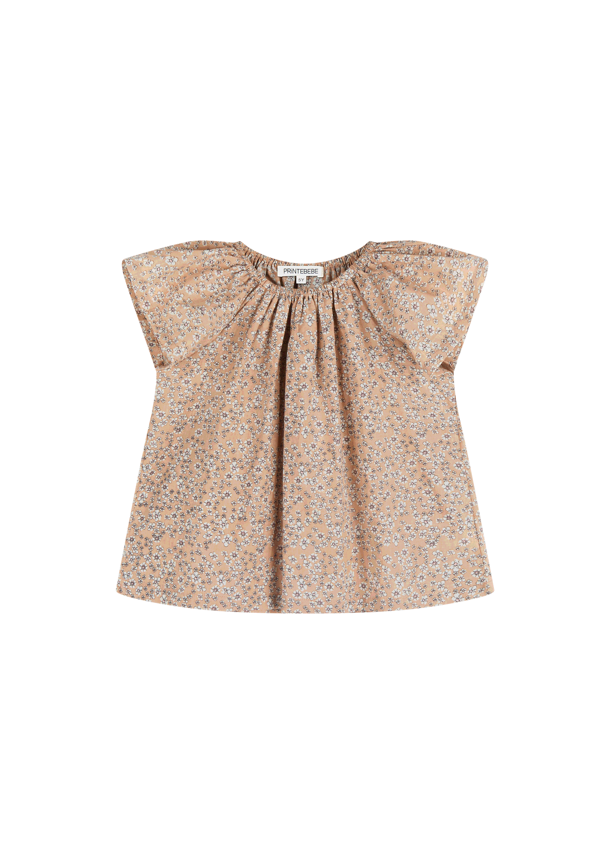 Butterfly Sleeve Top in Wheat Wildflowers - printebebe.com