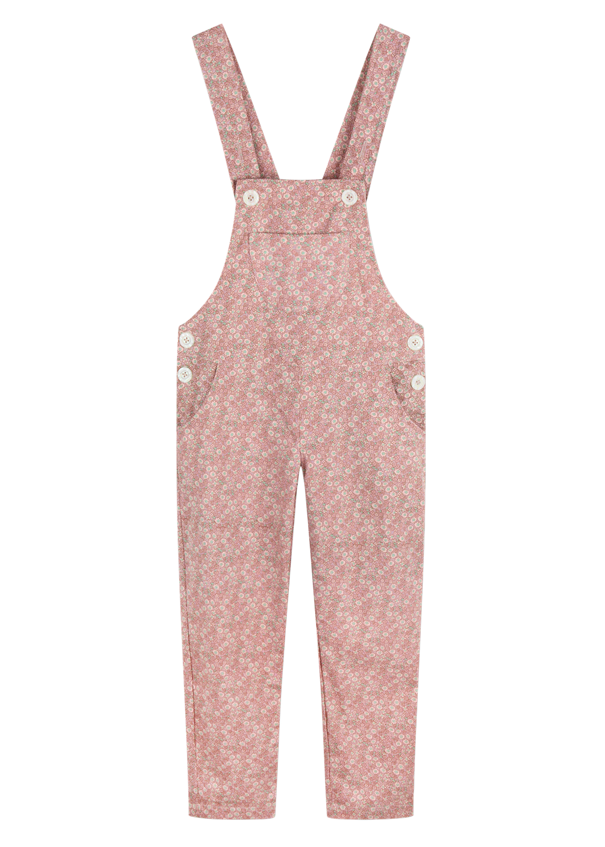 Landgirl Dungarees in Blush March Flower Twill