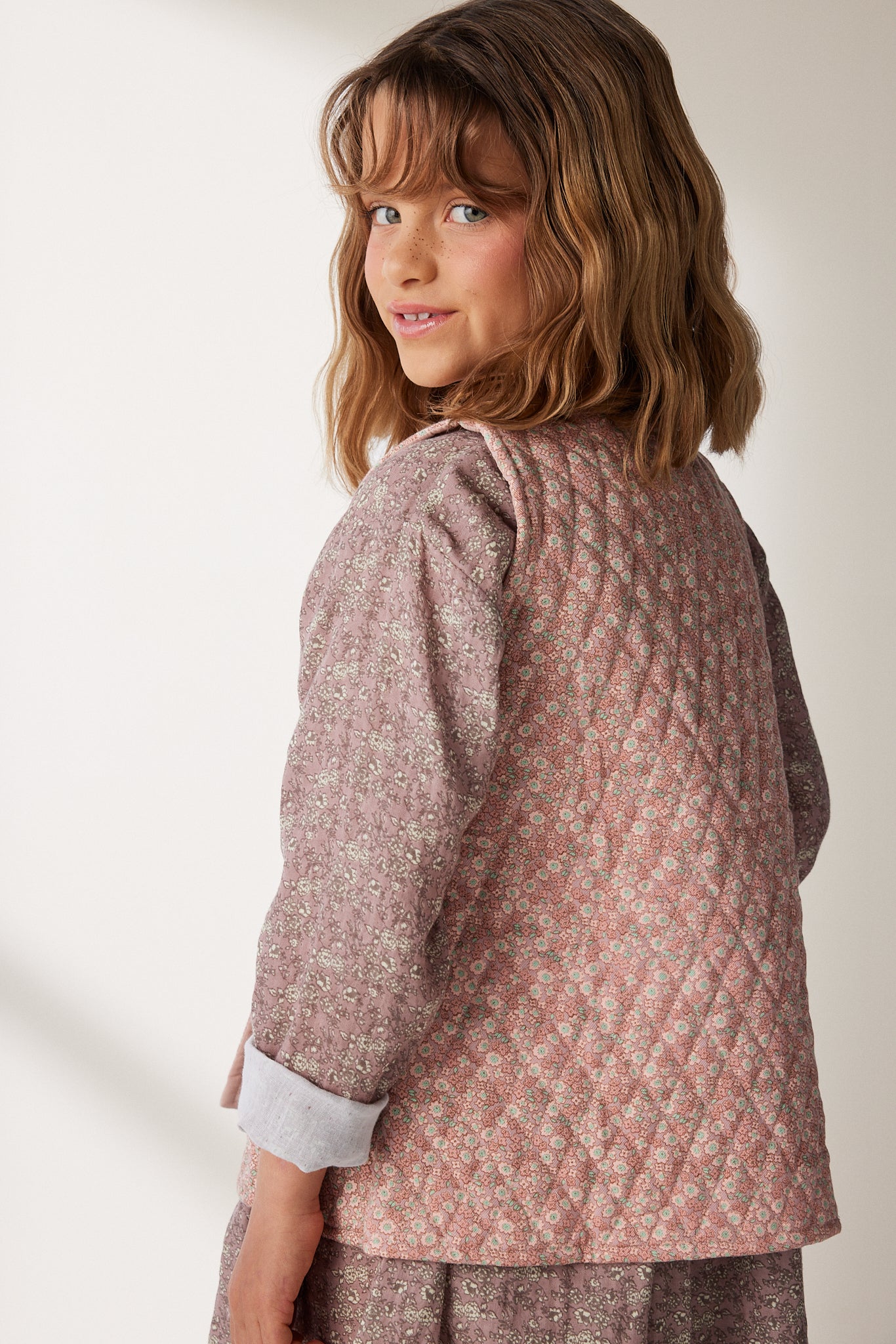 Quilted Vest in March Flower - printebebe.com