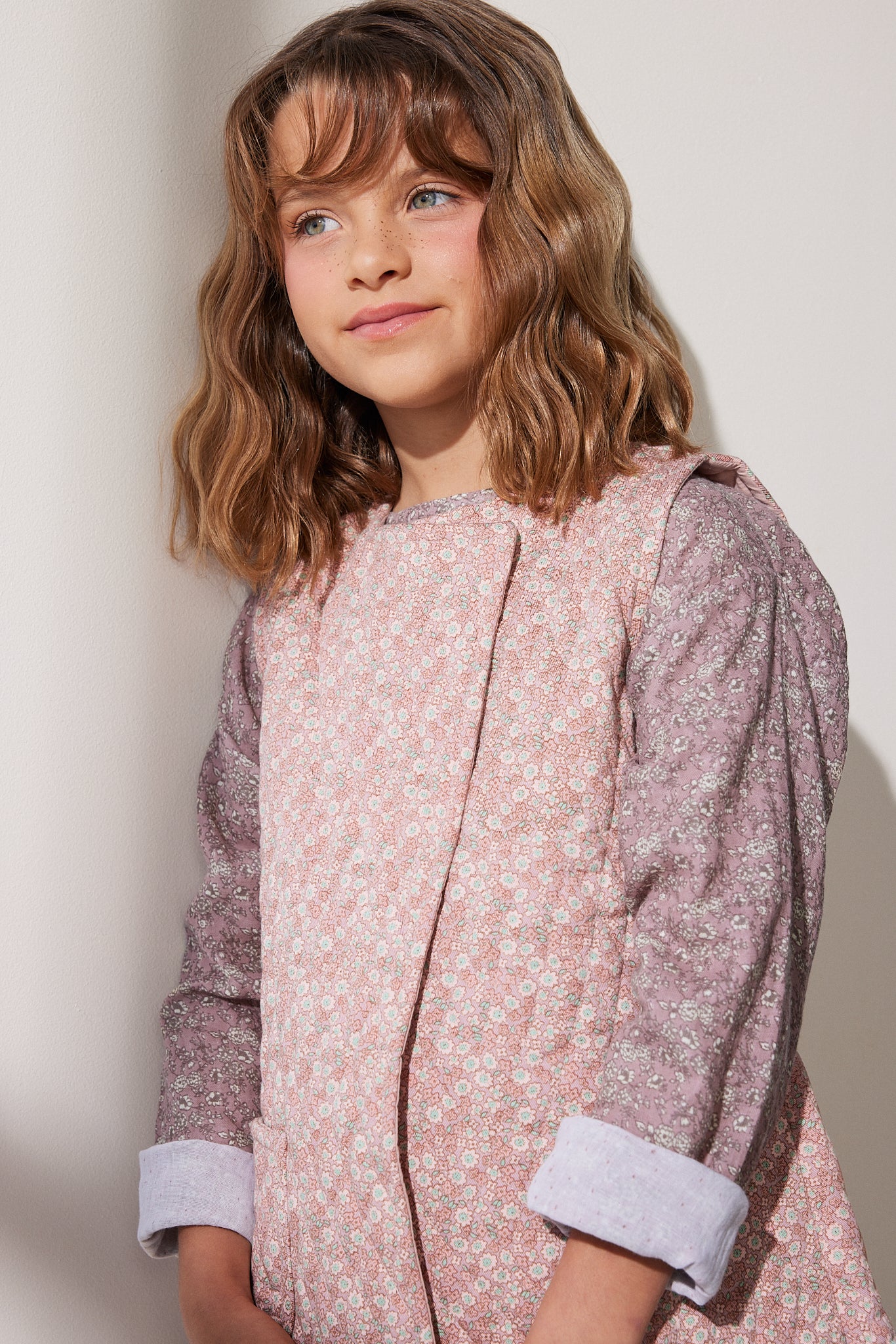 Quilted Vest in March Flower - printebebe.com