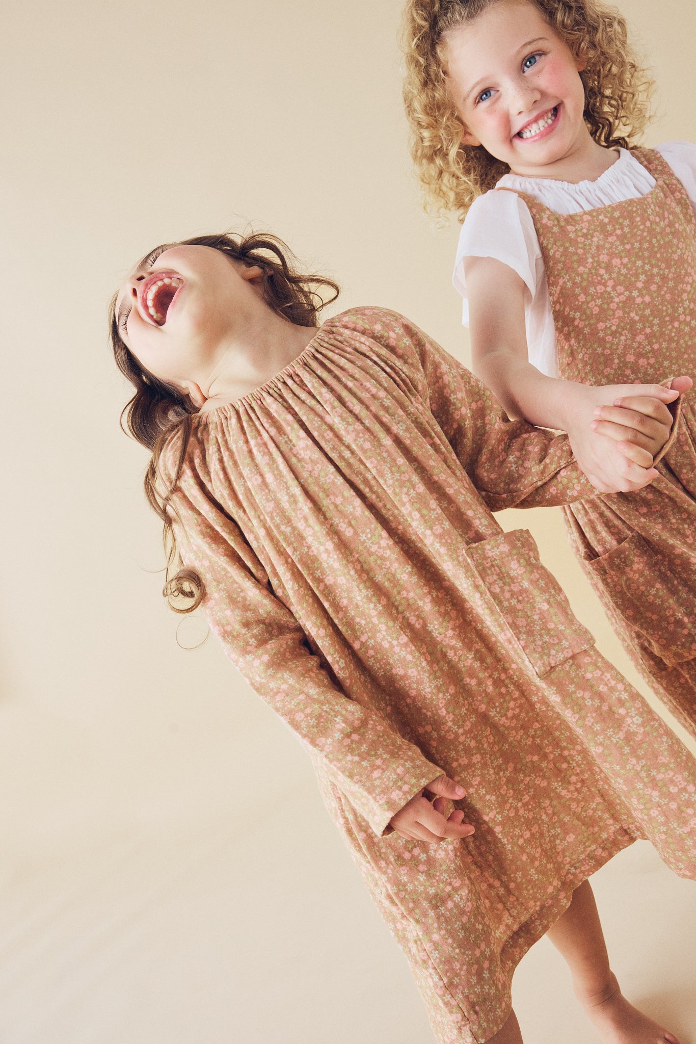 Smock Dress in Caramel Milkyway - printebebe.com