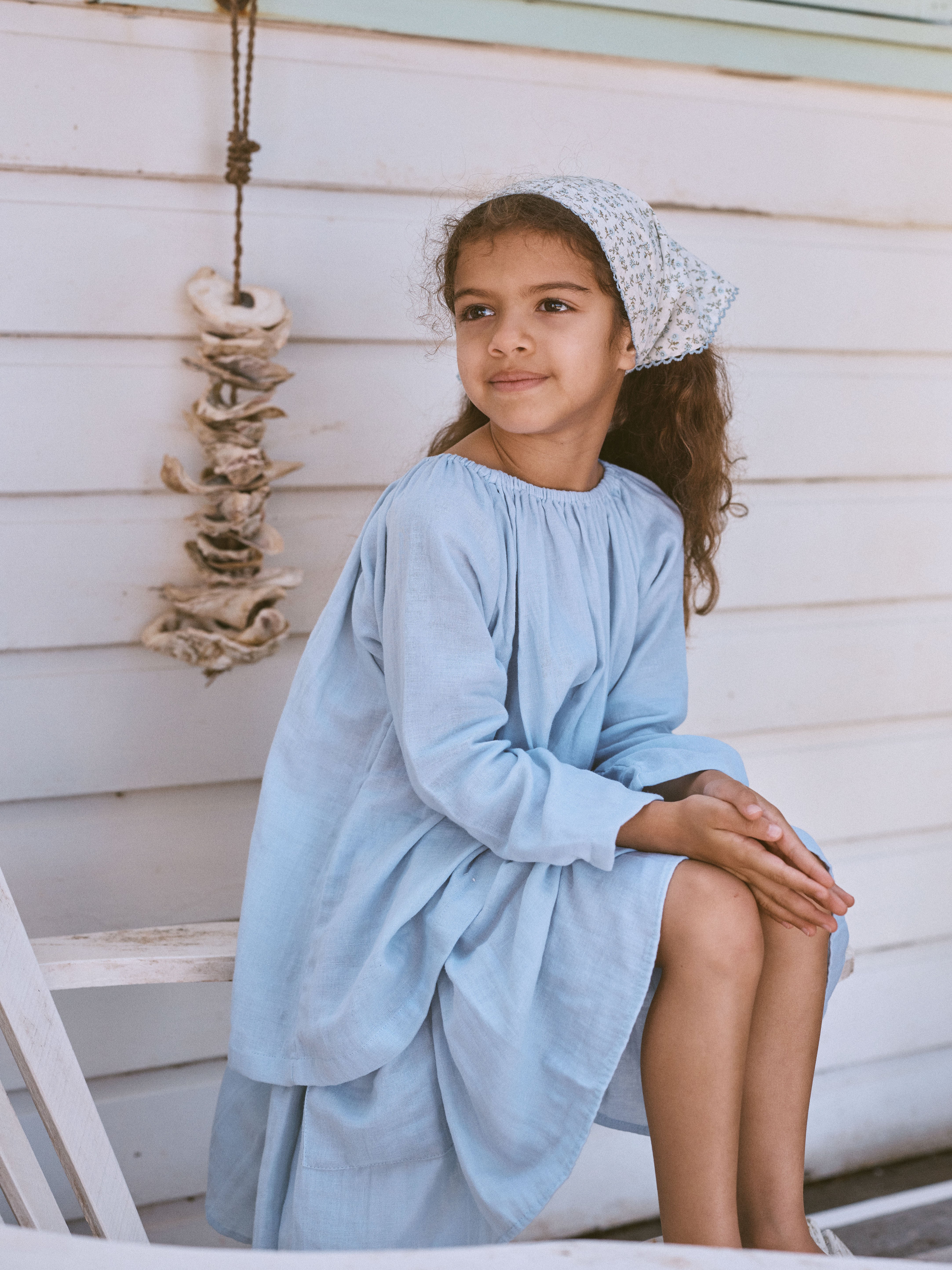 Pocket Smock in Whisper Blue