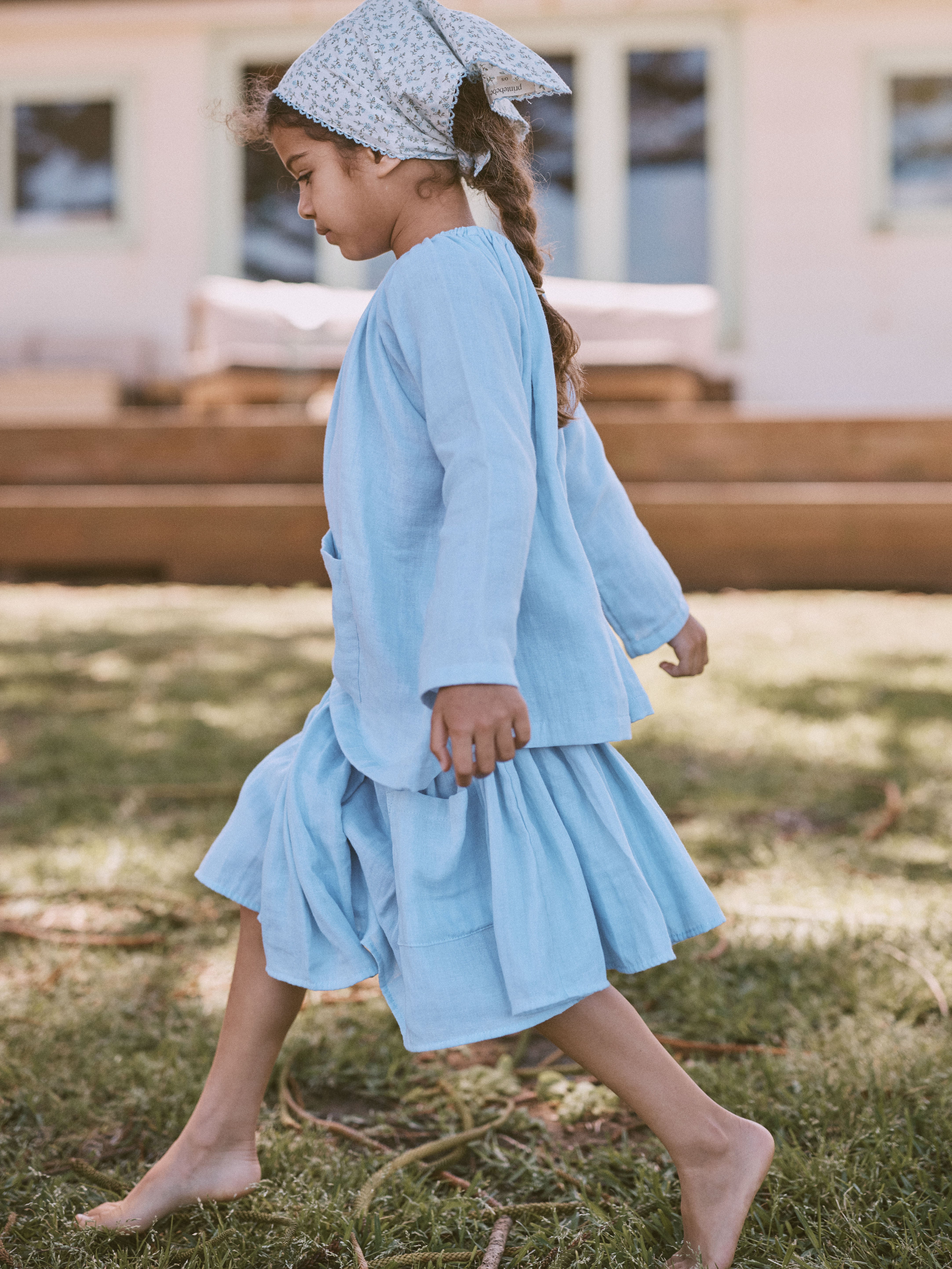 Soft Skirt in Whisper Blue