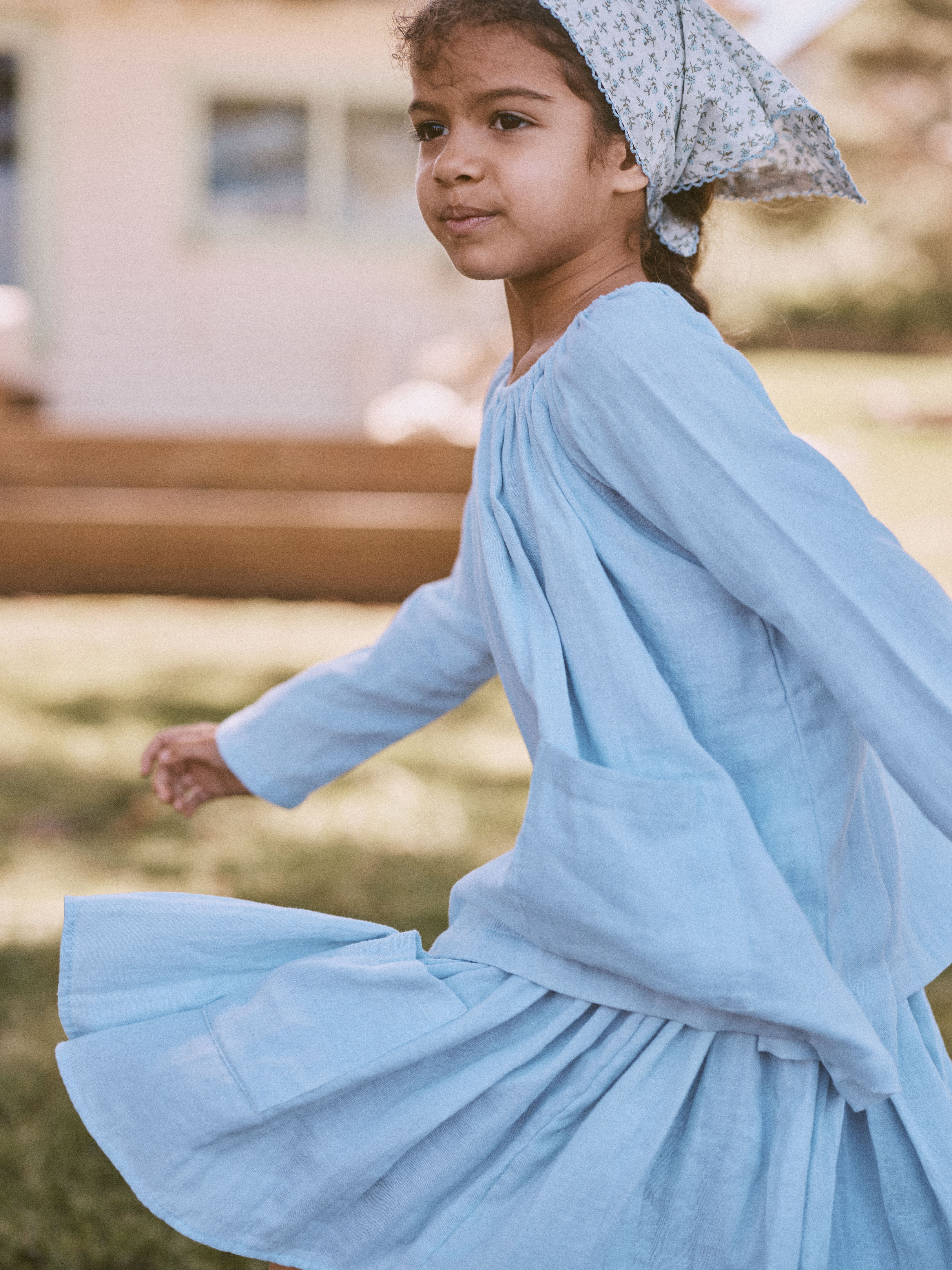 Pocket Smock in Whisper Blue