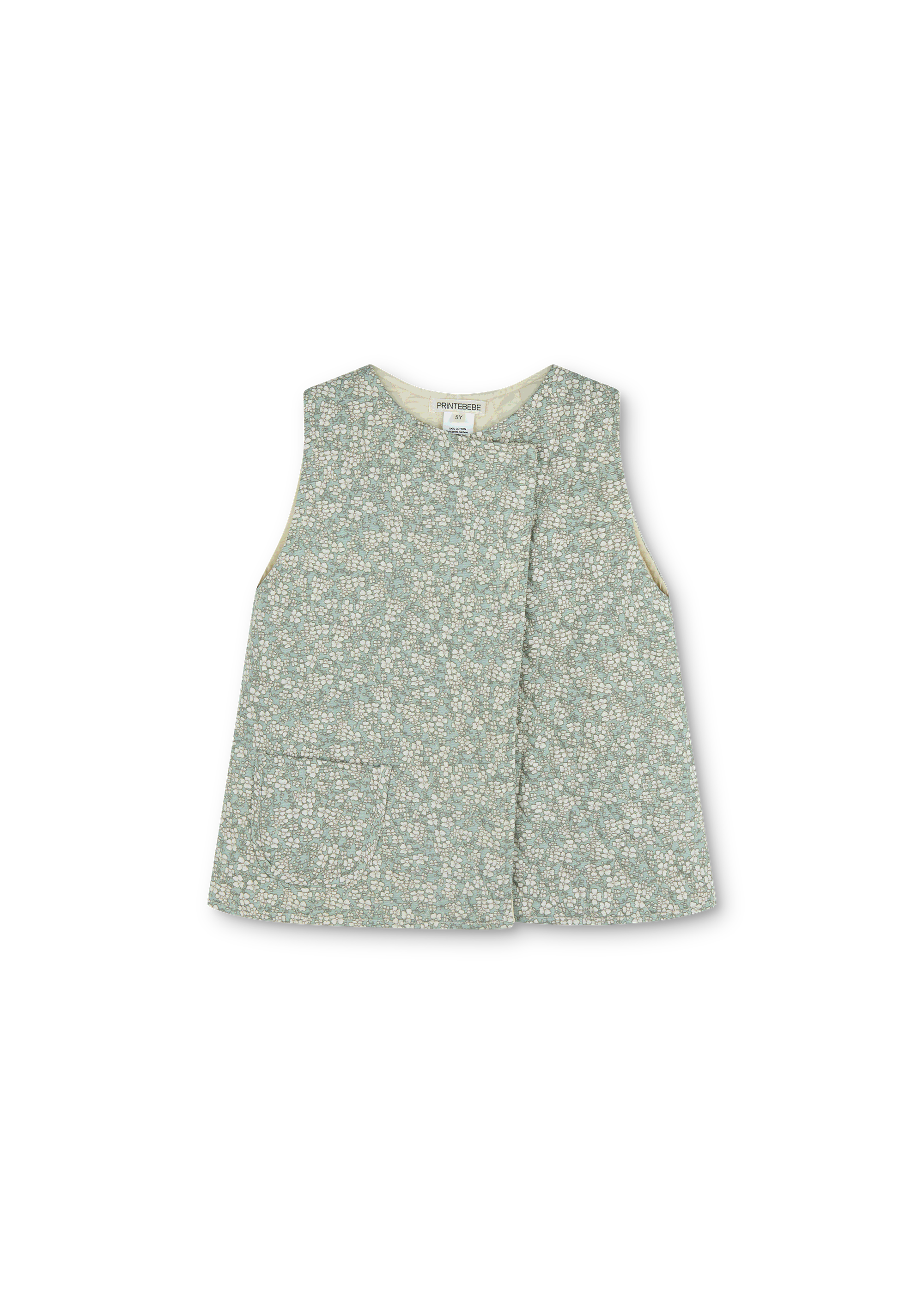 Quilted Vest in Winter Daisy - printebebe.com