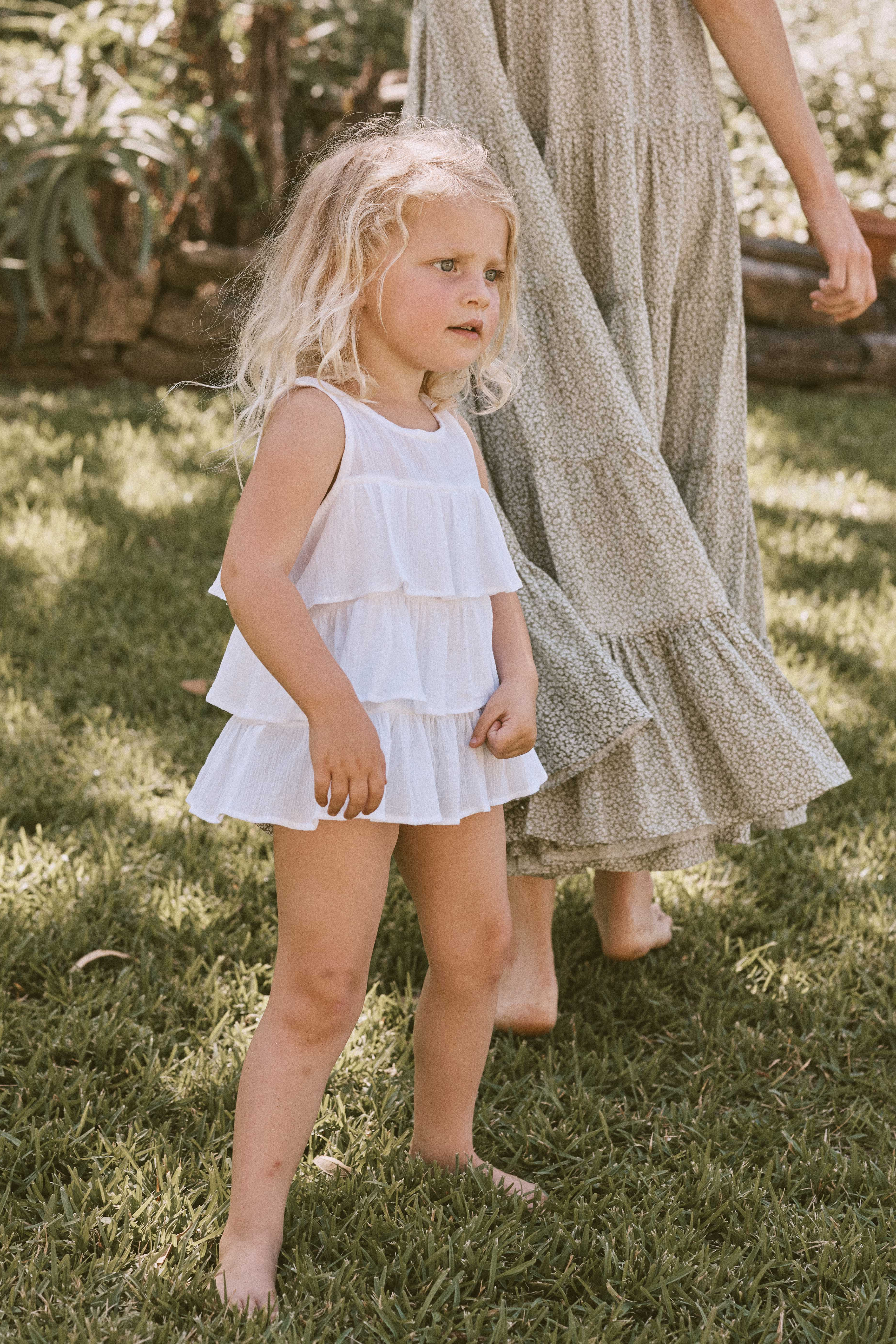 Frill Top in Pearl - printebebe.com