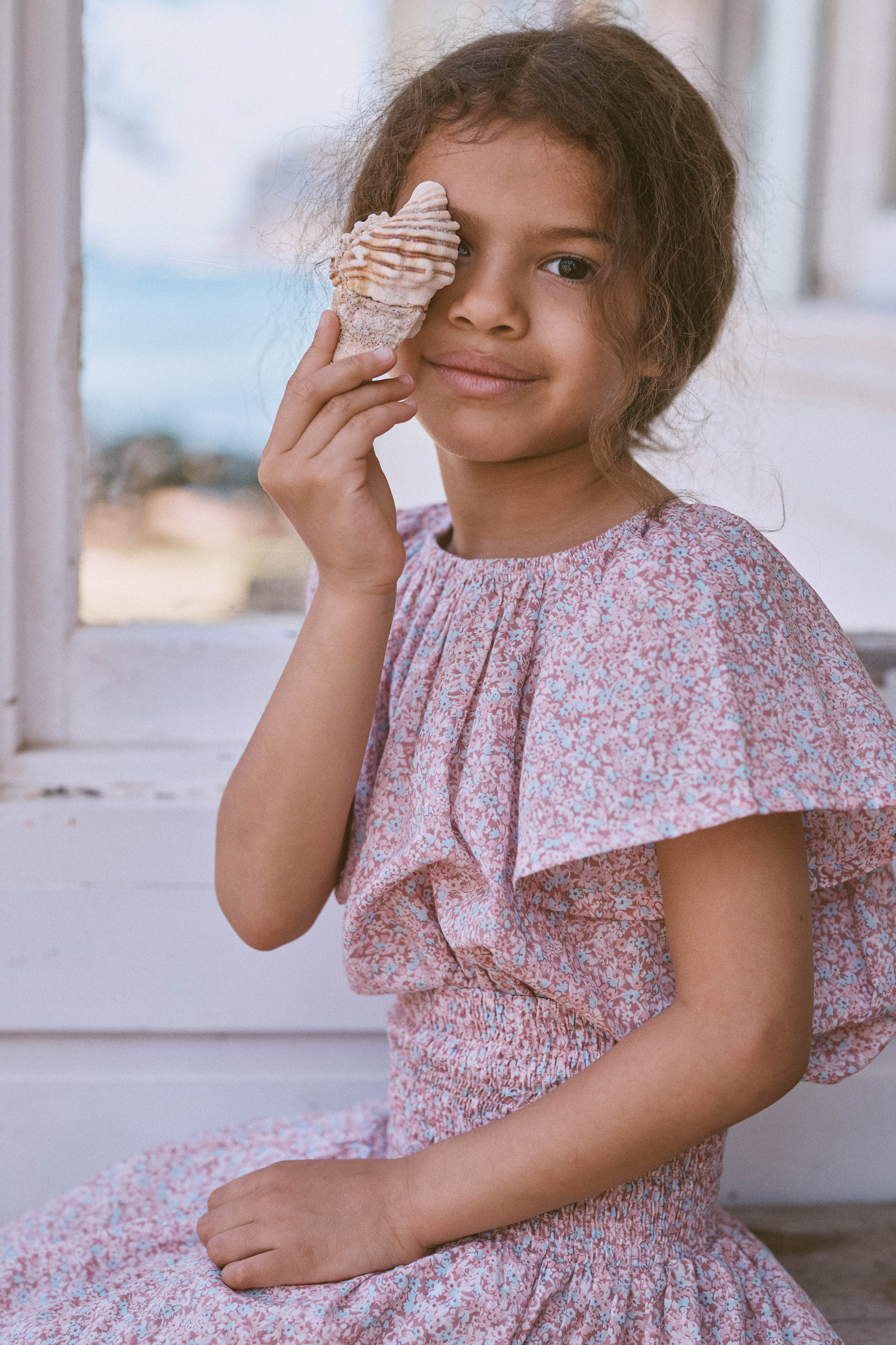 Flutter Top in Rosewater Mini Flower - printebebe.com