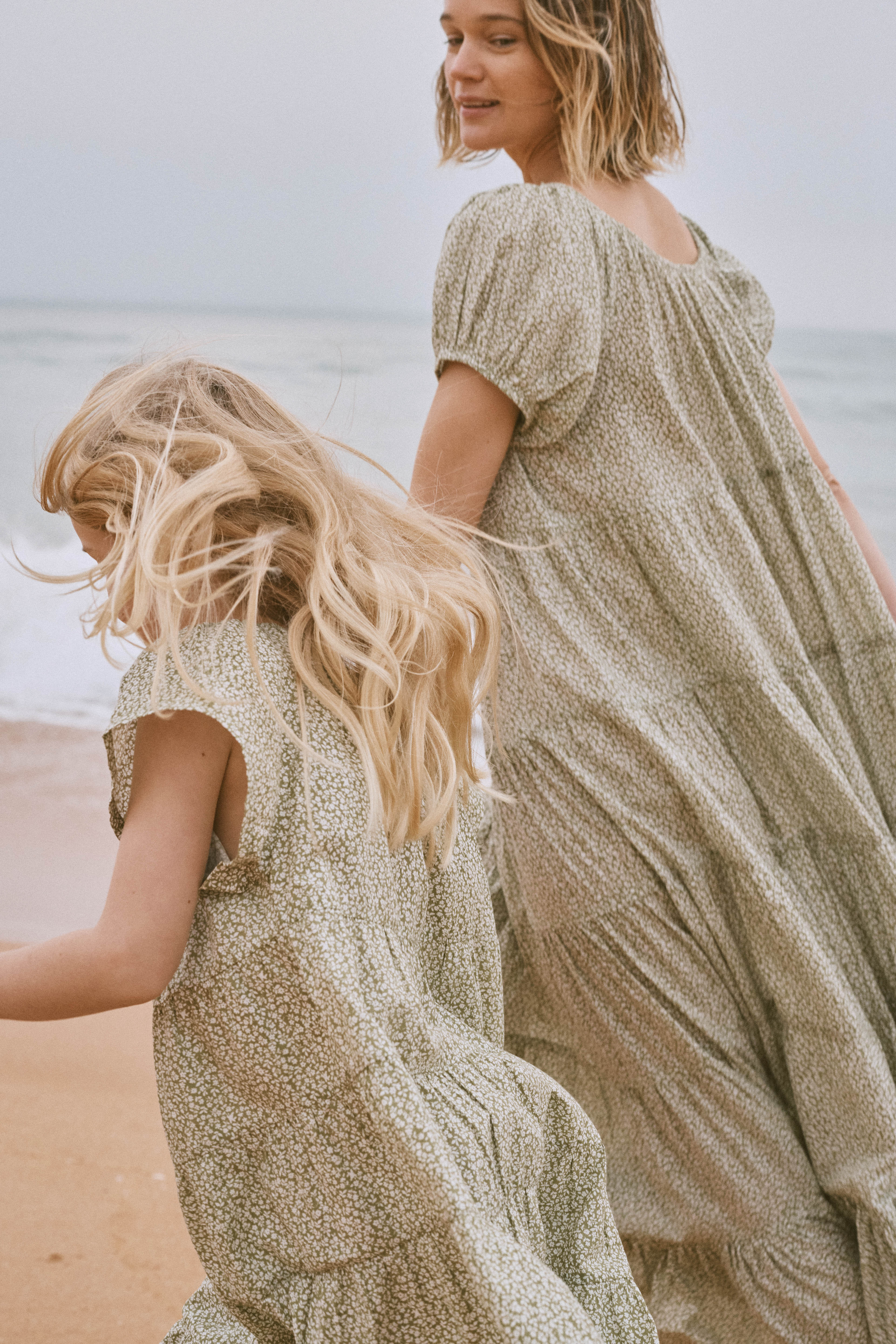 Eleanor Dress in Sage Posy - printebebe.com
