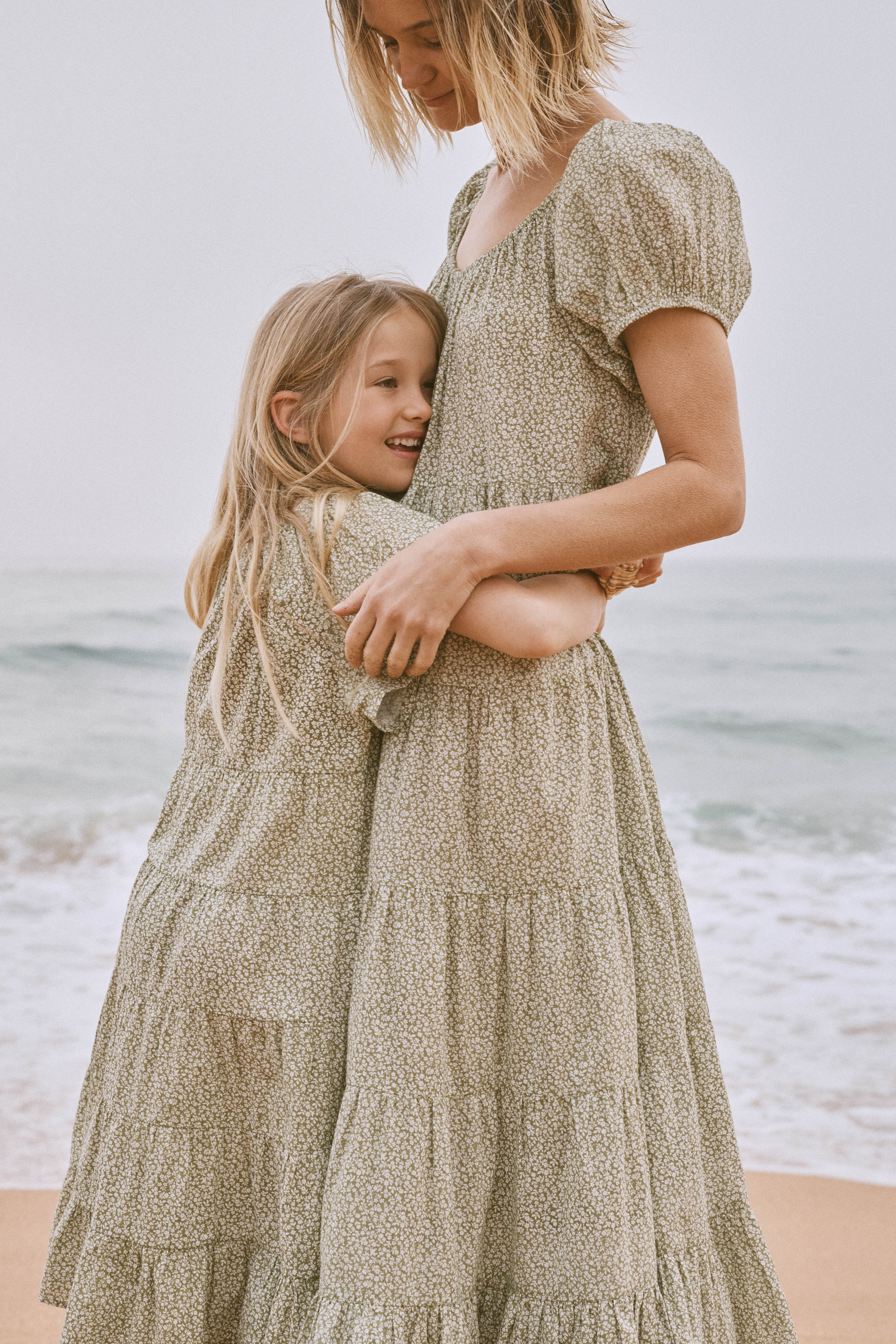 Mademoiselle Dress in Sage Posy - printebebe.com