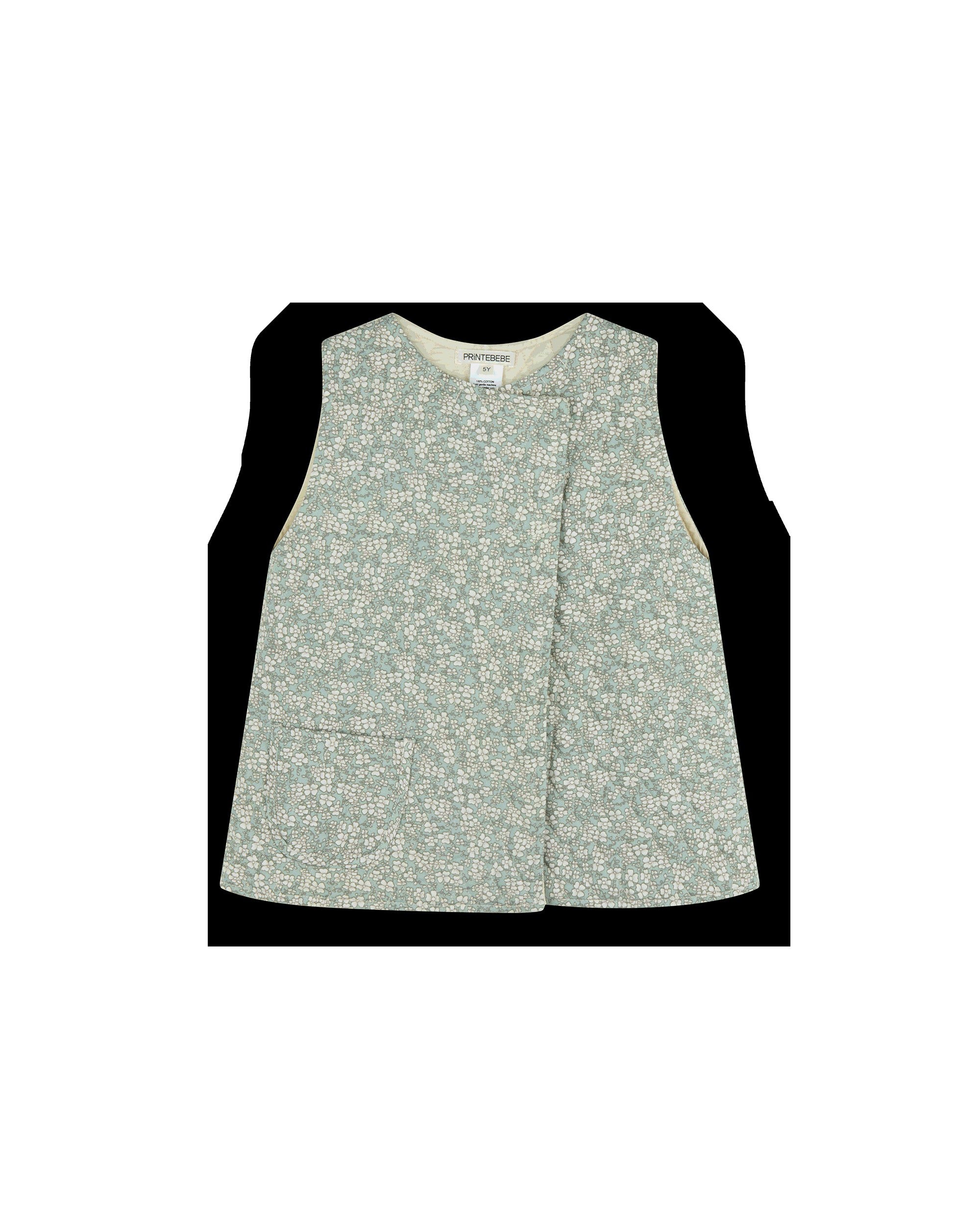 Quilted Vest in Winter Daisy - printebebe.com