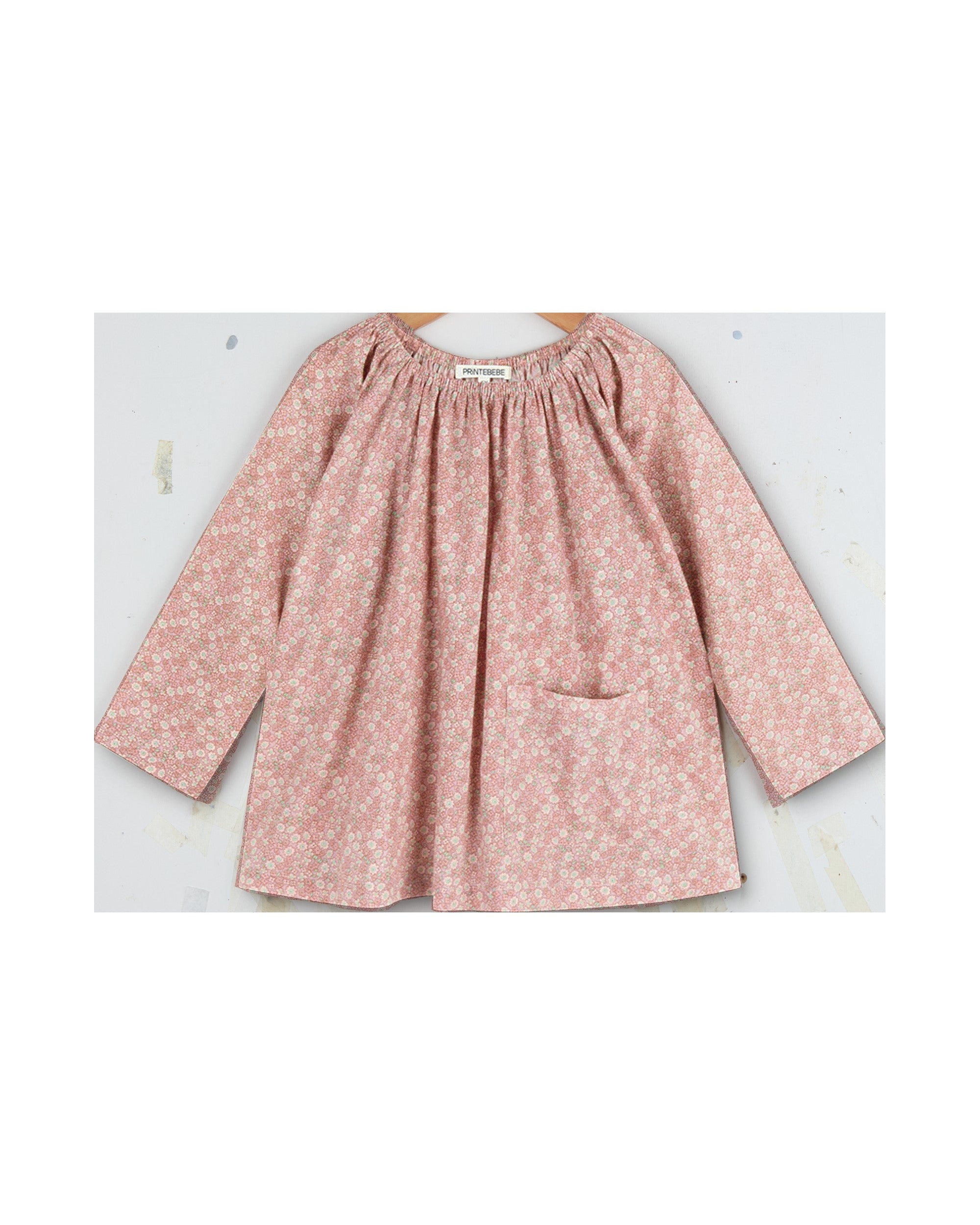 Pocket Smock in Blush March Flower - printebebe.com