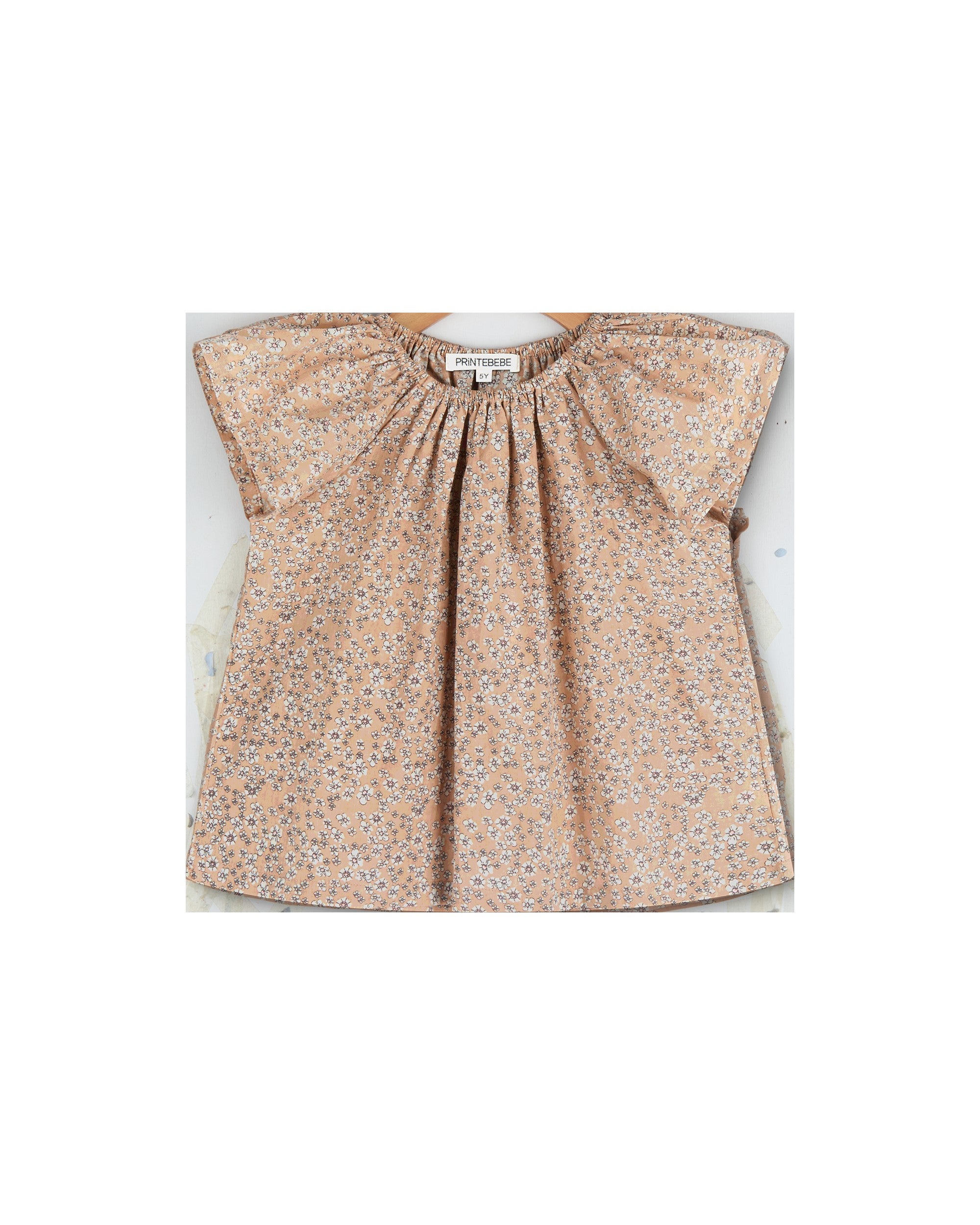 Butterfly Sleeve Top in Wheat Wildflowers - printebebe.com