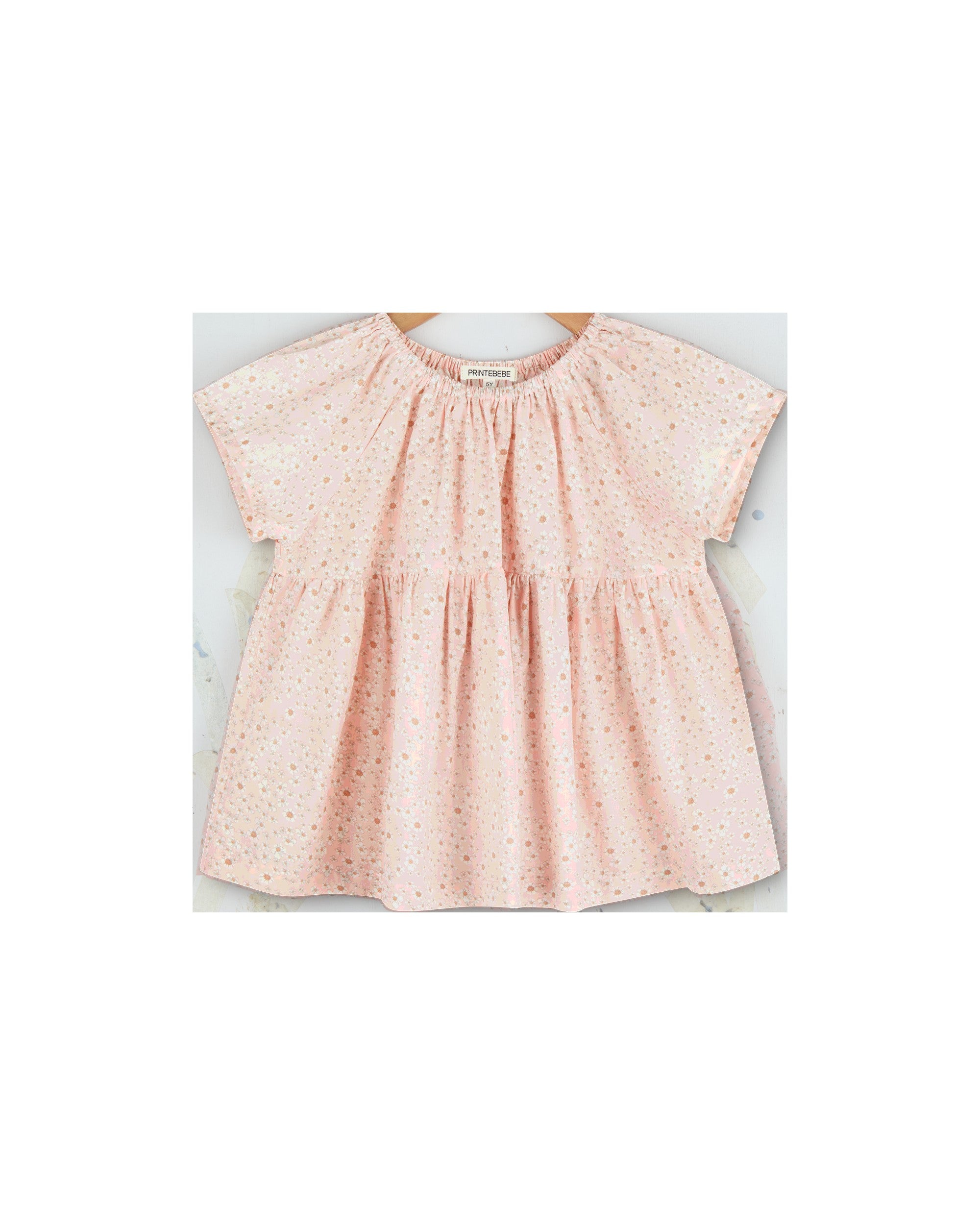 La Renta top in Pretty Pink Wildflowers - printebebe.com