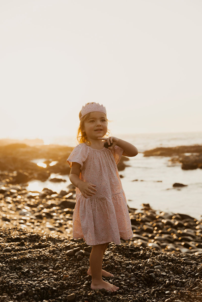 soor ploom】FlutterDress RosebudPrint 2Y