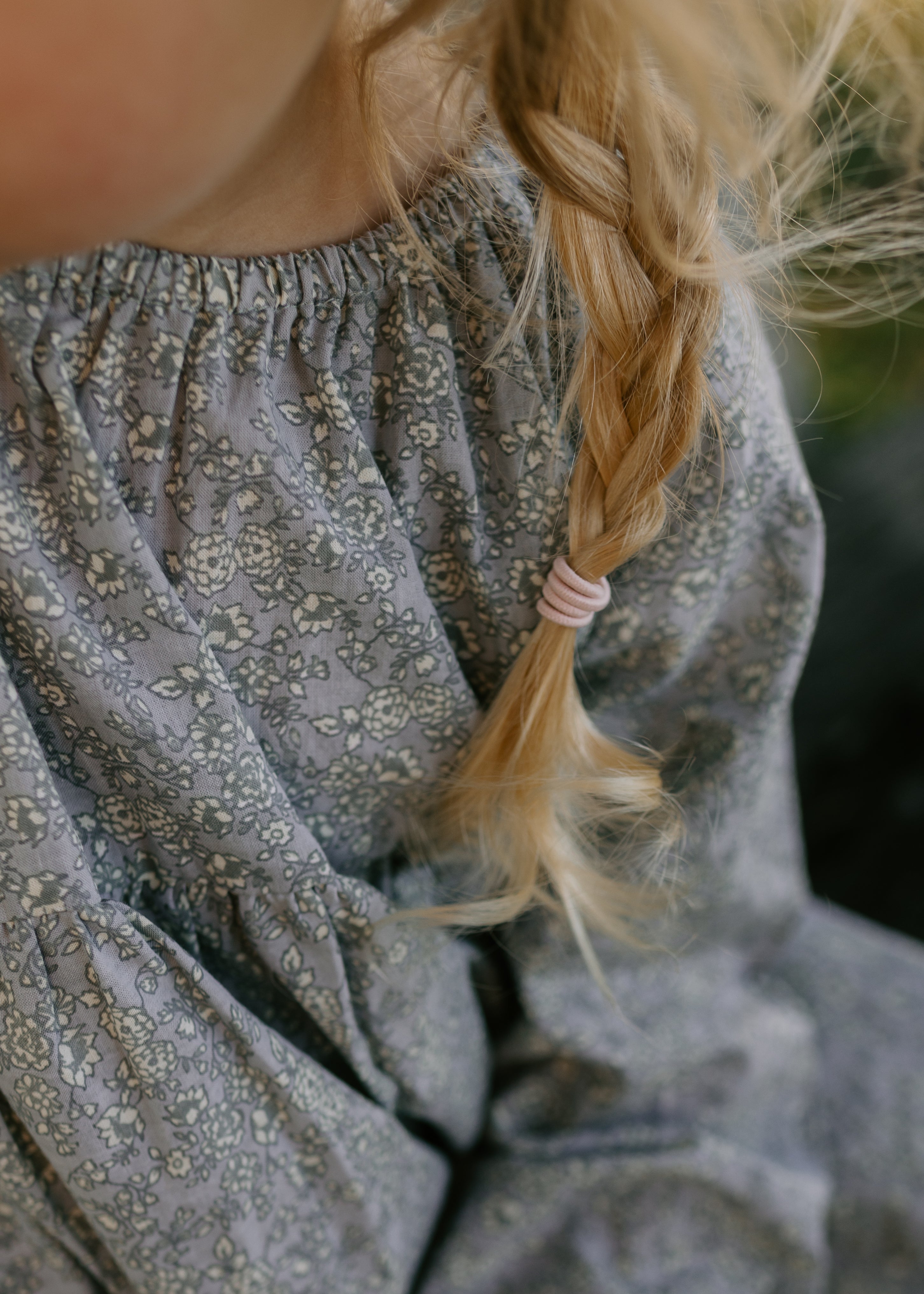 Olivia Dress in Dusk Forget Me Not