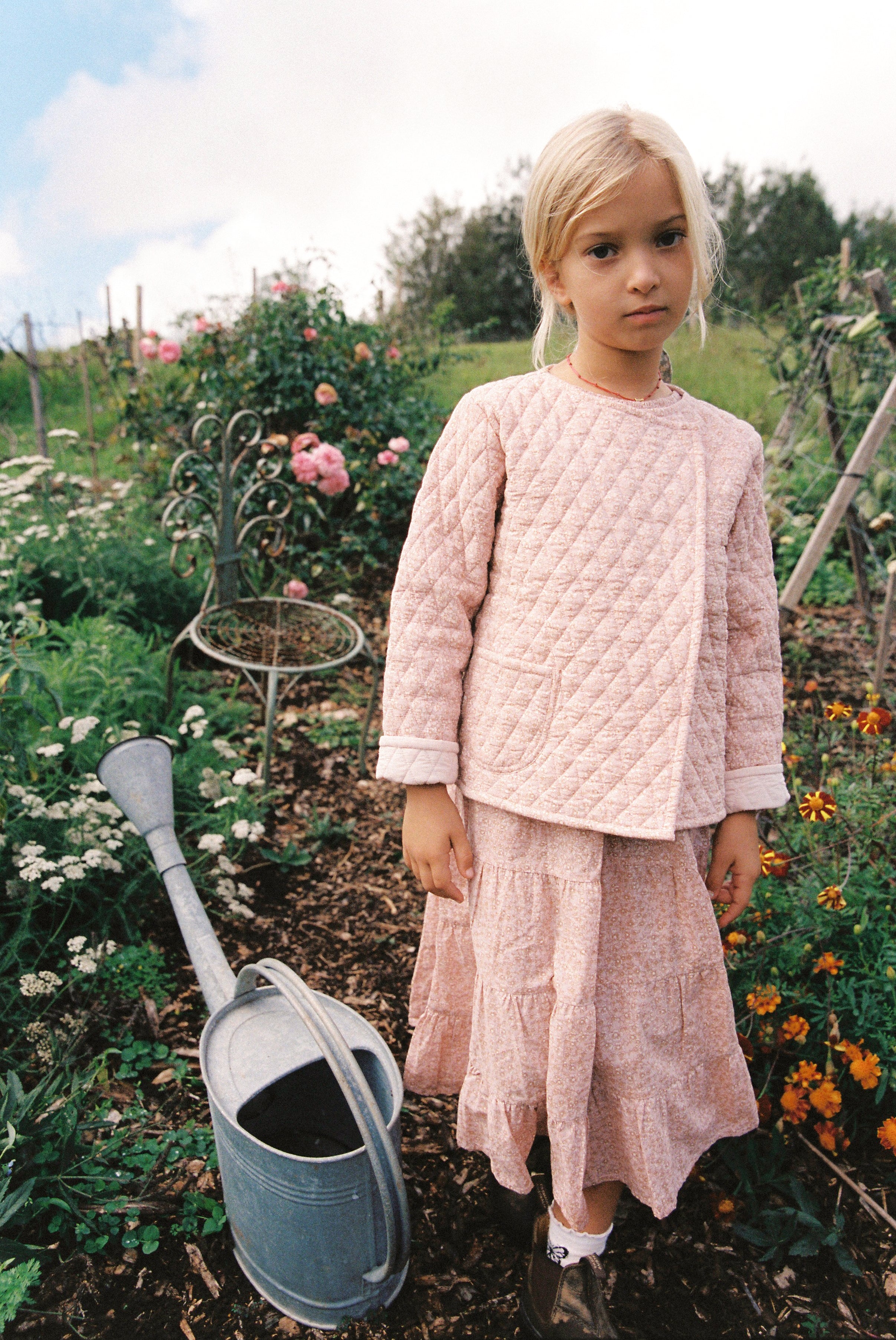 Mademoiselle Dress in Maple Winter Daisy - printebebe.com