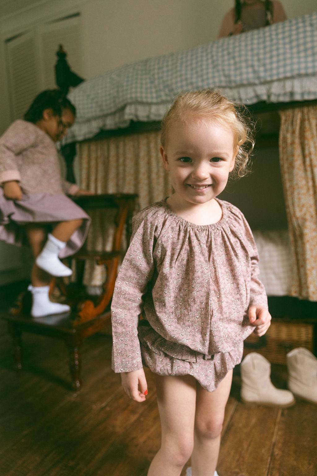 Smock Top in Mulberry Forget Me Not - printebebe.com