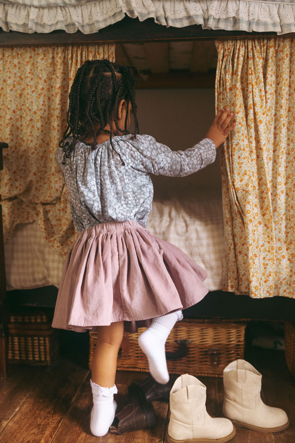 Super Soft Pocket Smock in Japan Flower - printebebe.com