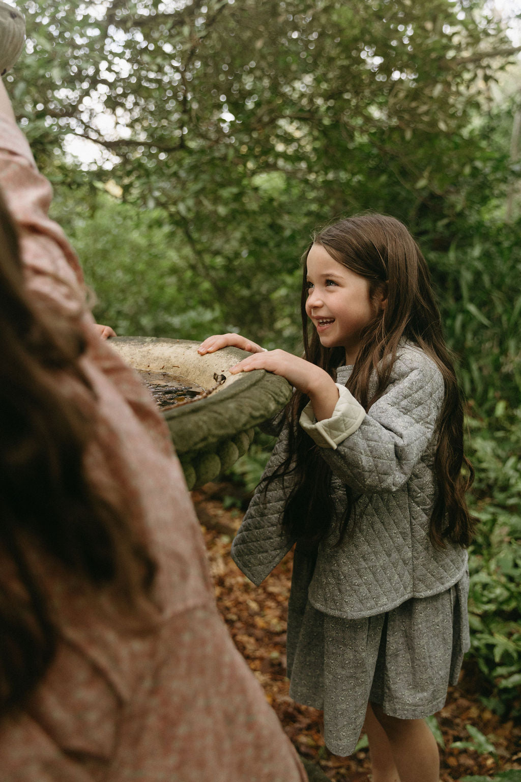 Quilted Jacket in Dusk Forget Me Not - printebebe.com