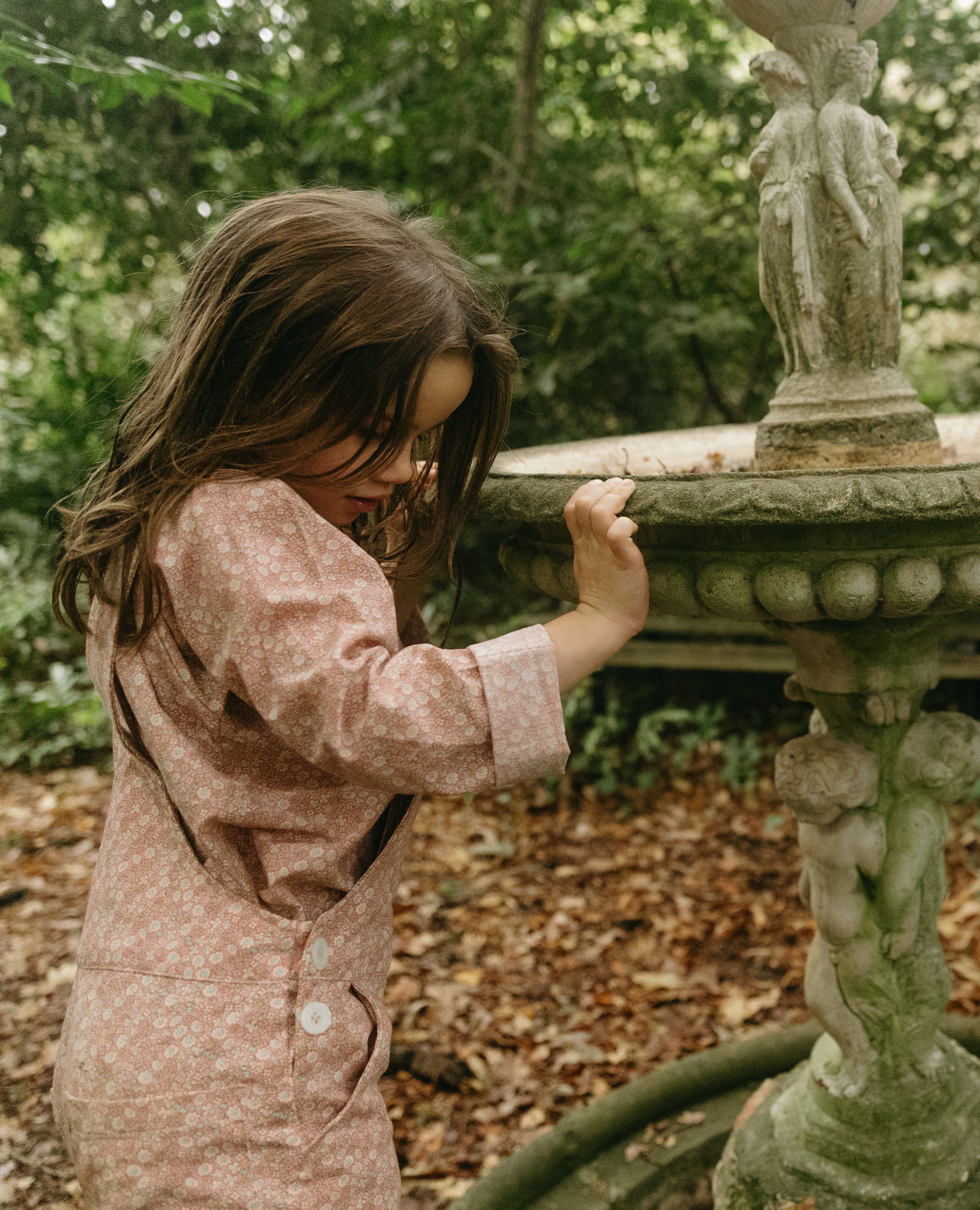 Landgirl Dungarees in Blush March Flower Twill