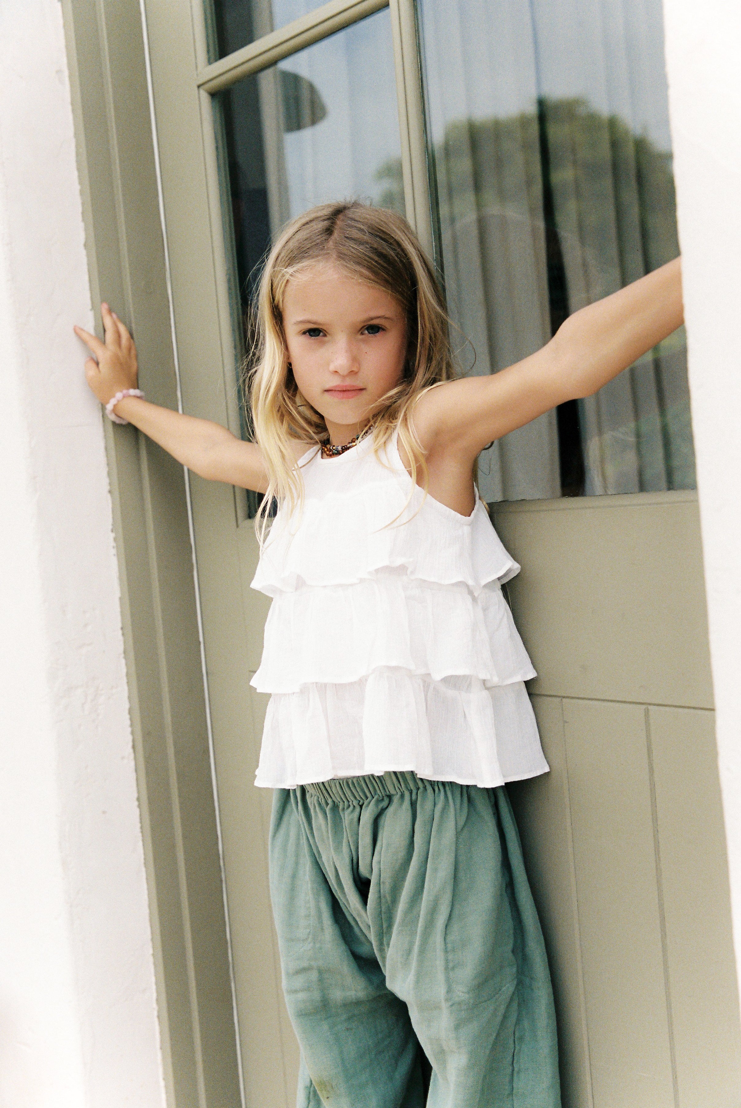 Frill Top in Pearl - printebebe.com
