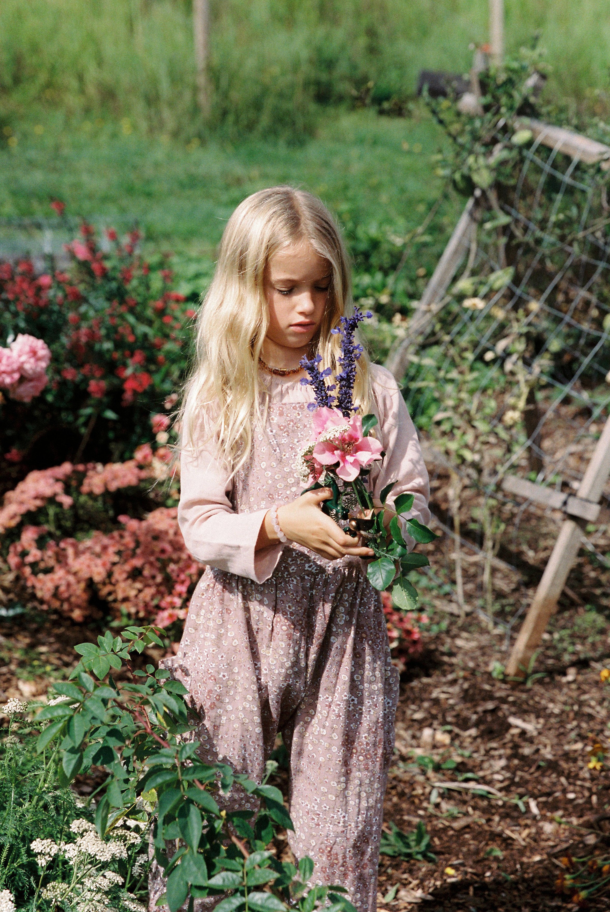 Soft Overall in Rosewood Vintage Flower