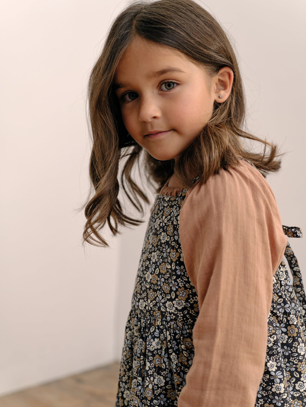 Pocket Smock in Tan Double Voille - printebebe.com