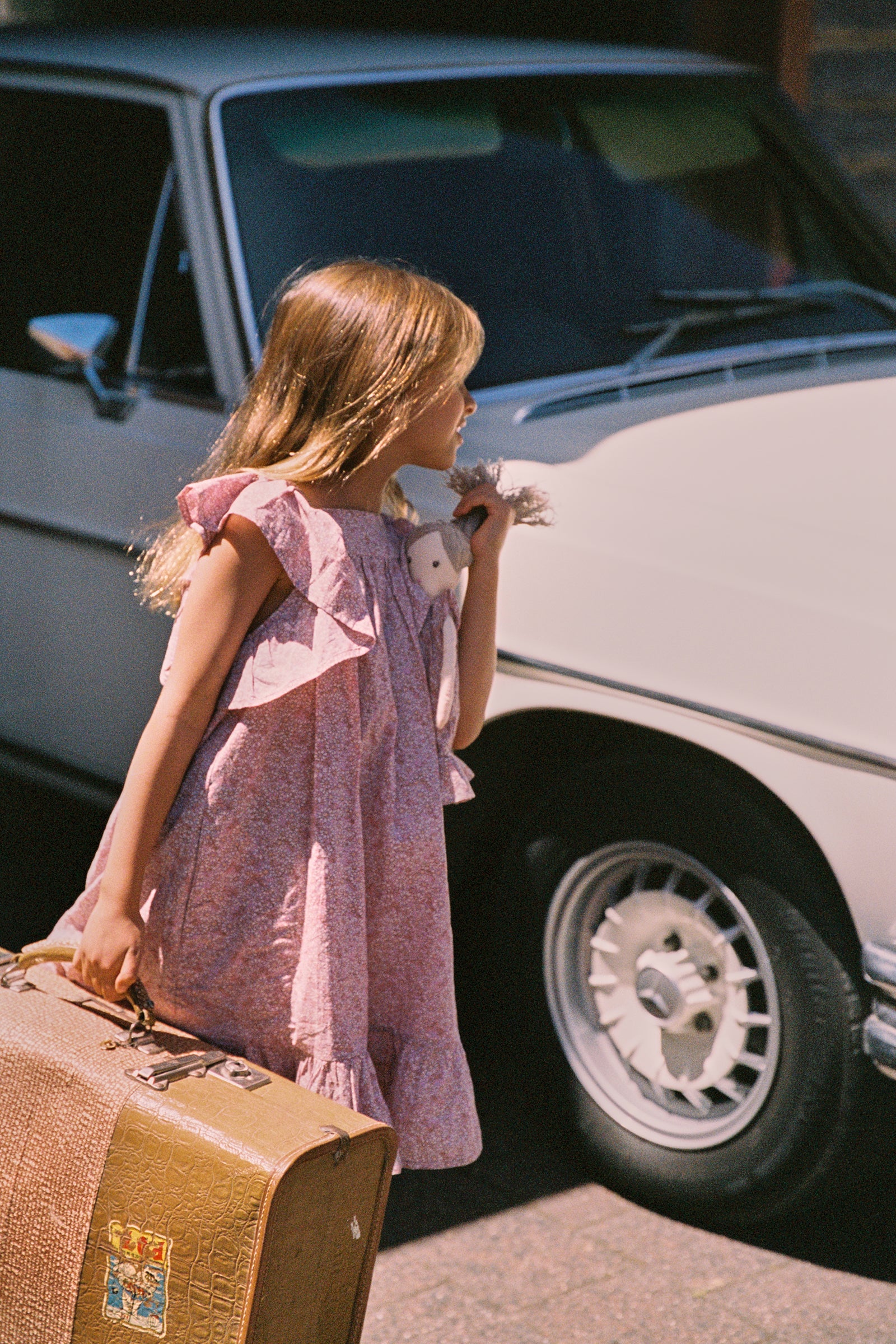 Caramel Dress in Pink Cotton Buds