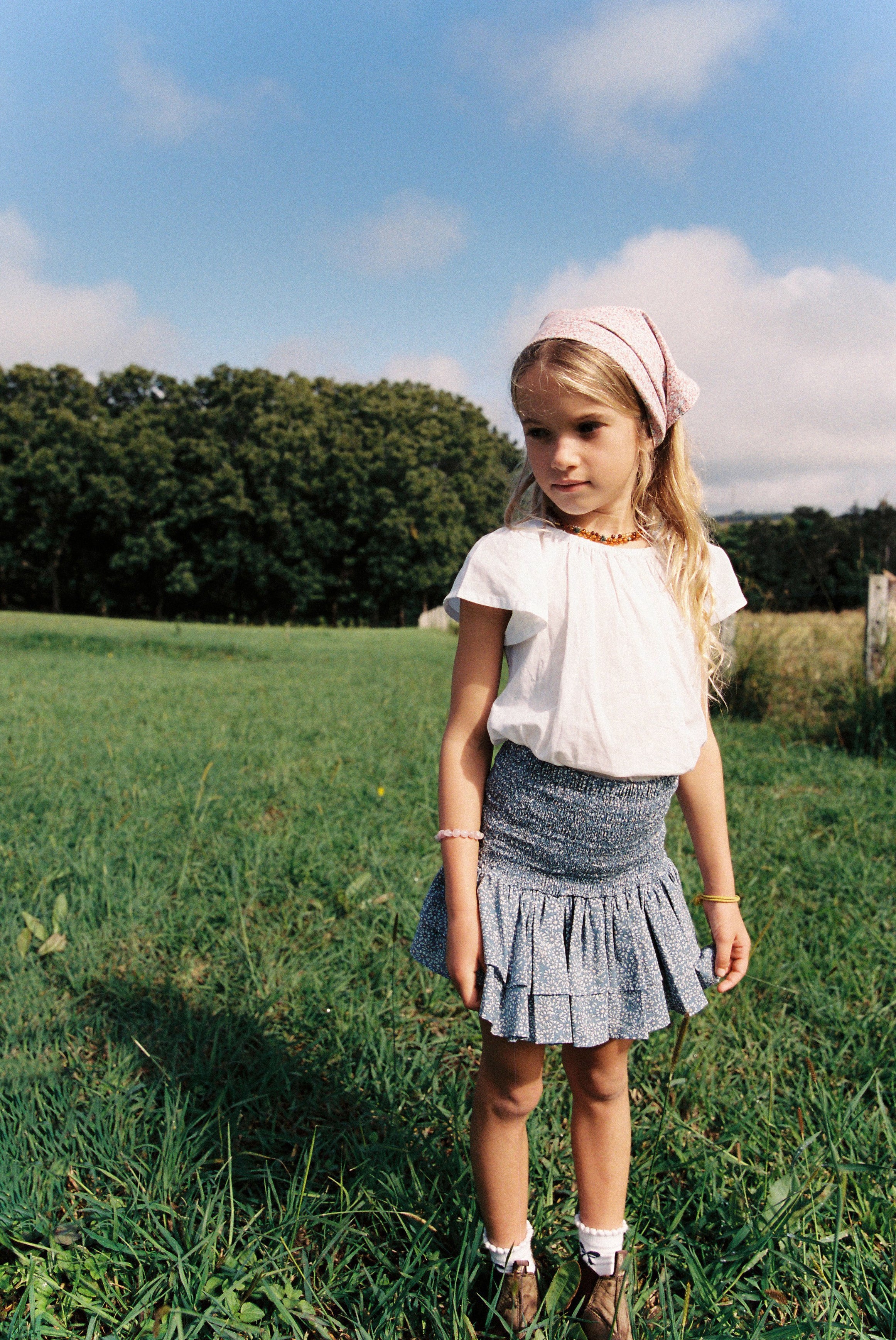 Butterfly Sleeve Top in White - printebebe.com