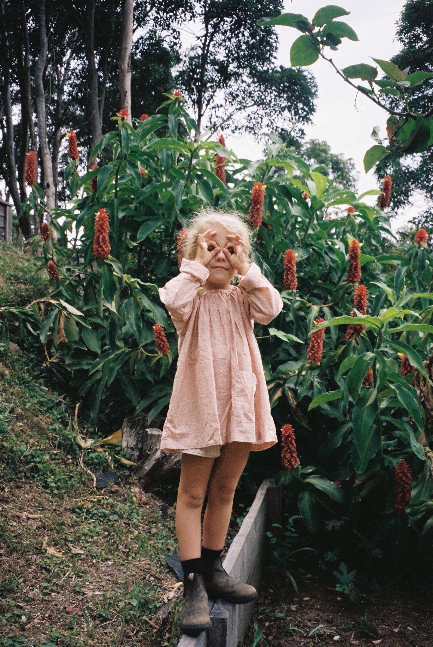 Pocket Smock Top in Maple Winter Daisy - printebebe.com