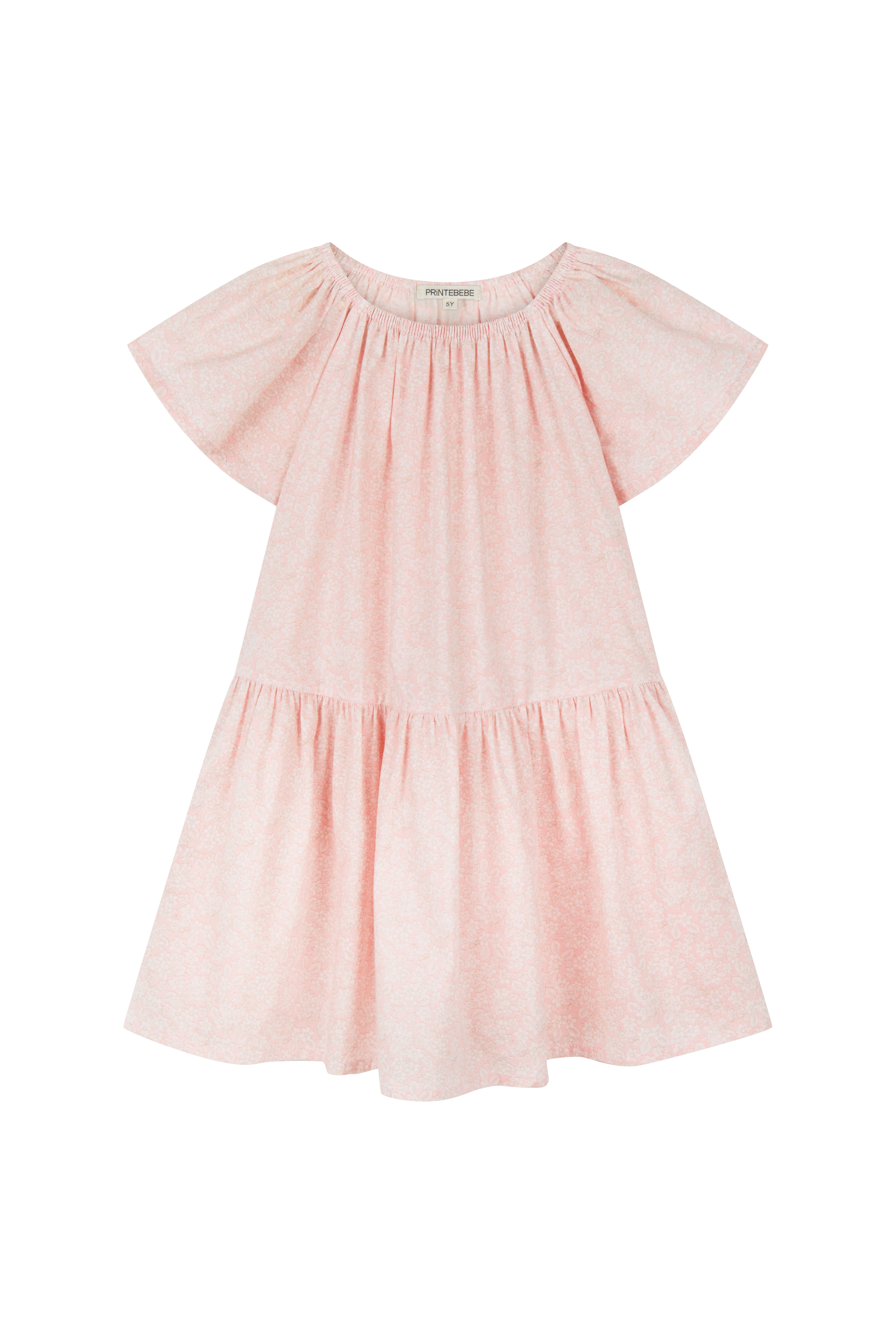Flutter Dress in Petal Pink Field Flower