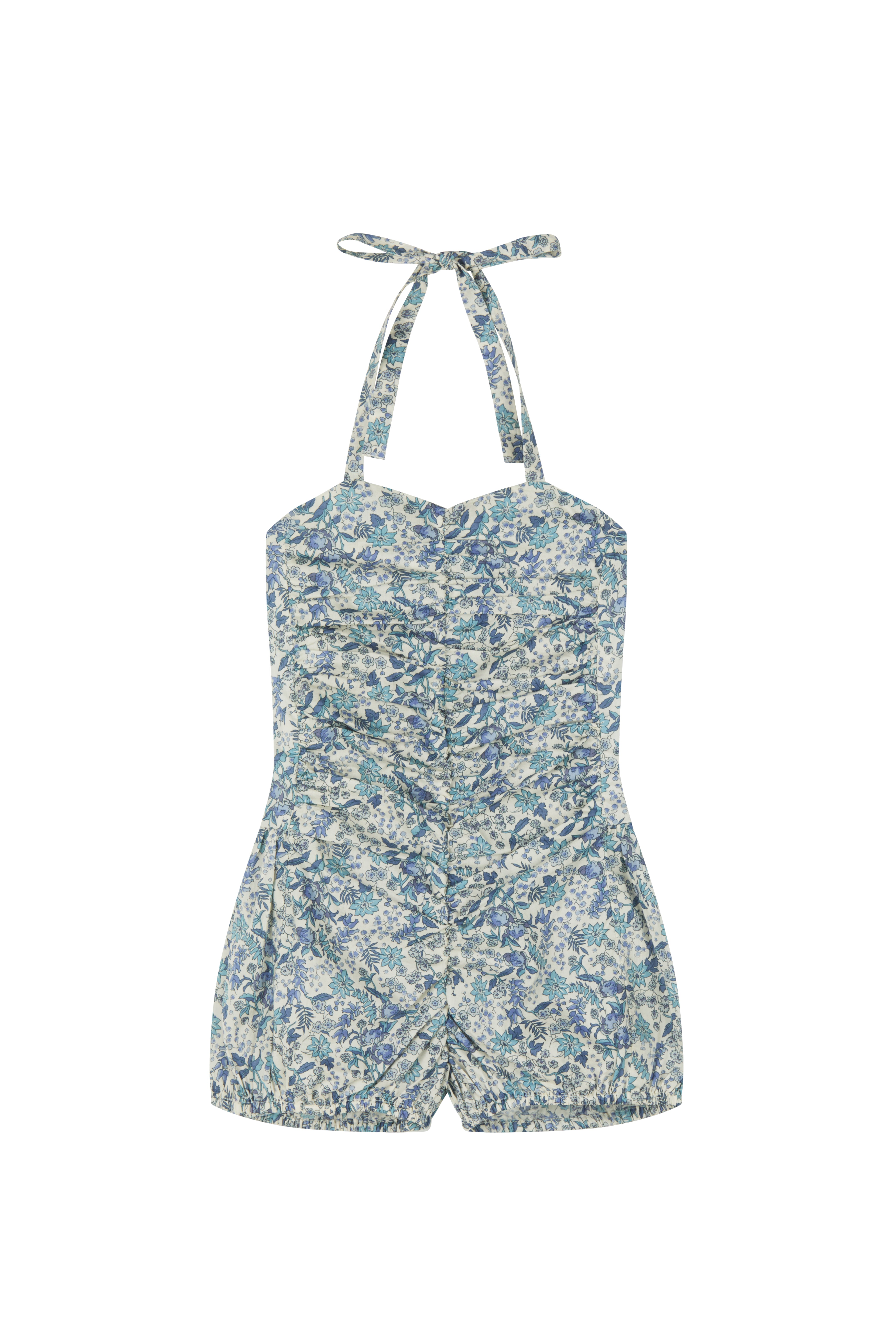Camille Playsuit in Blue Serruria Liberty