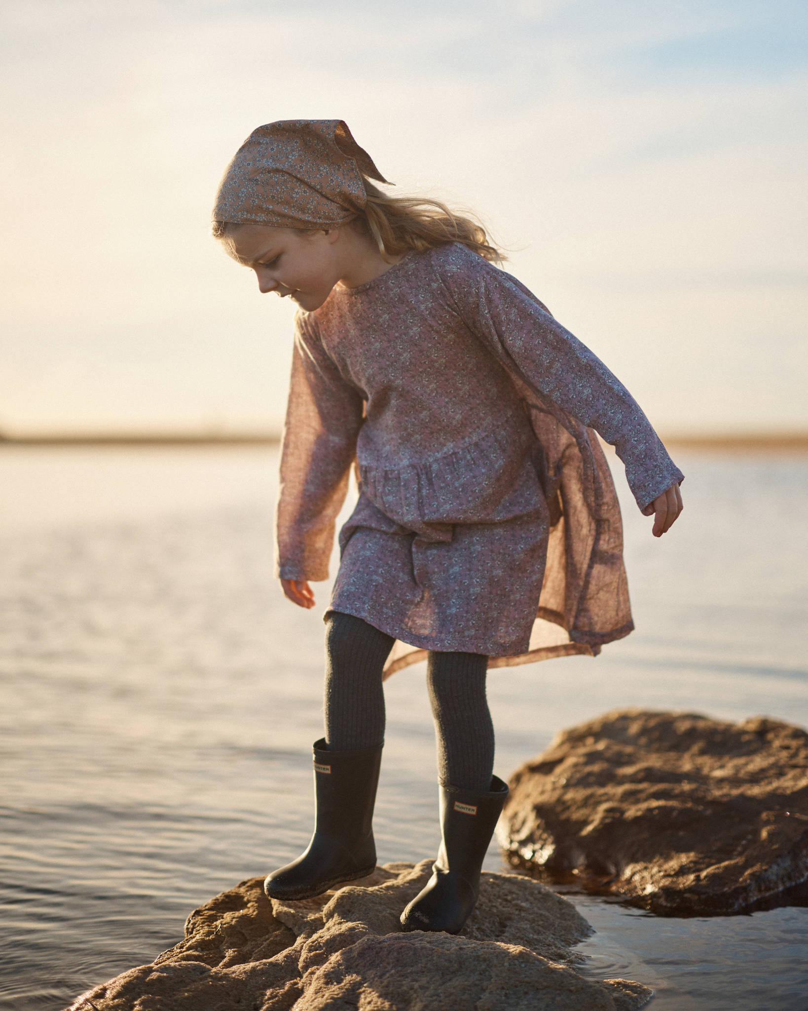 Auguste Dress in Mulberry Forget Me Not