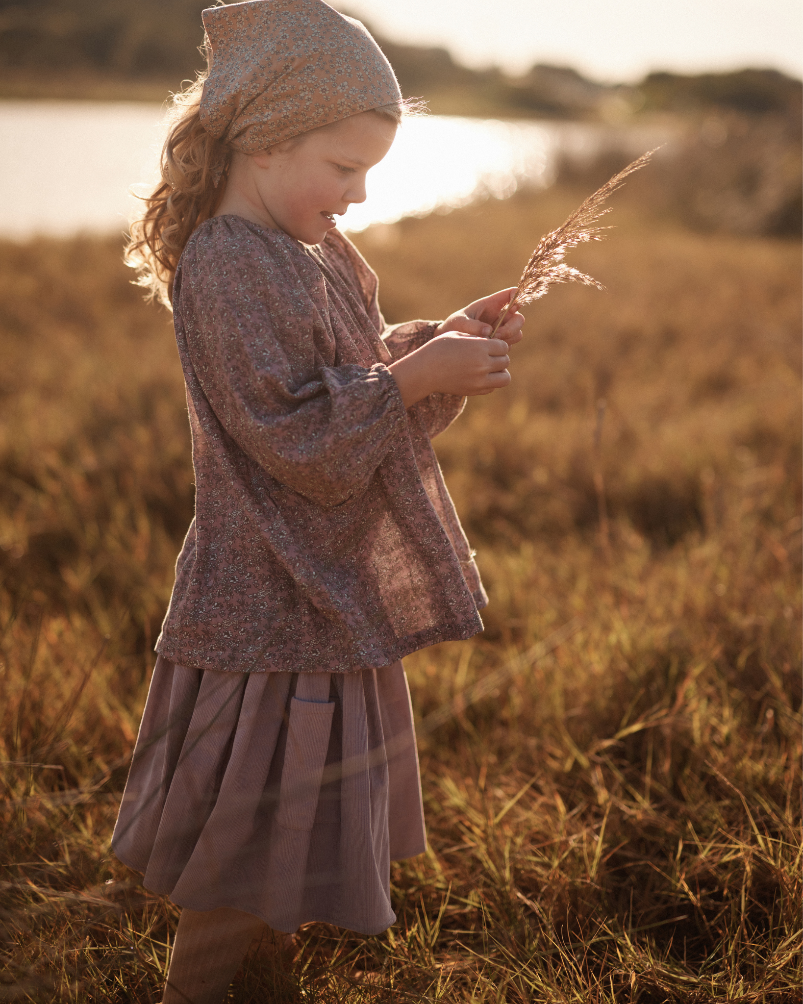 The Puff Top in Mulberry Forget Me Not