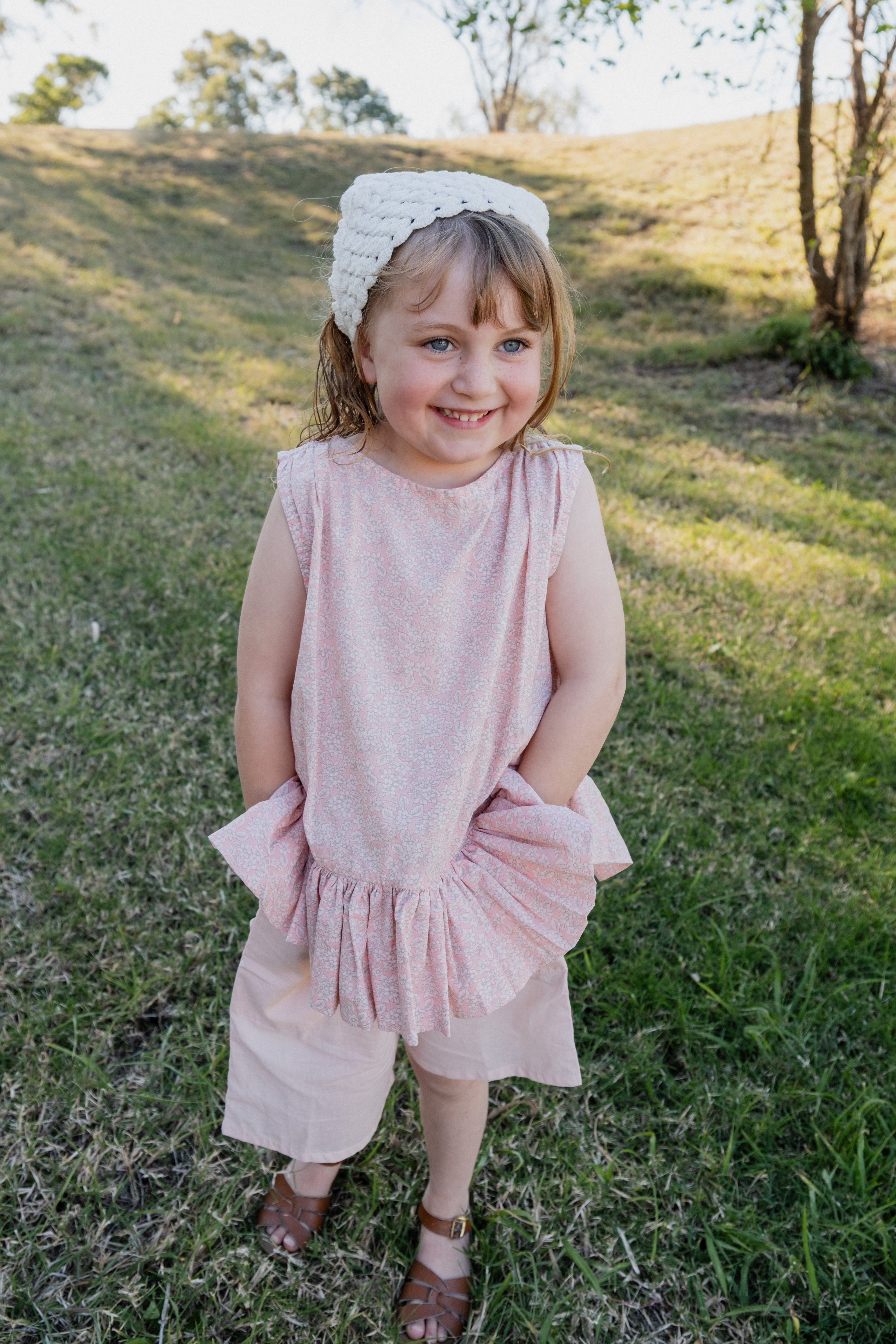 Ballet Singlet - Petal Pink Field Flower